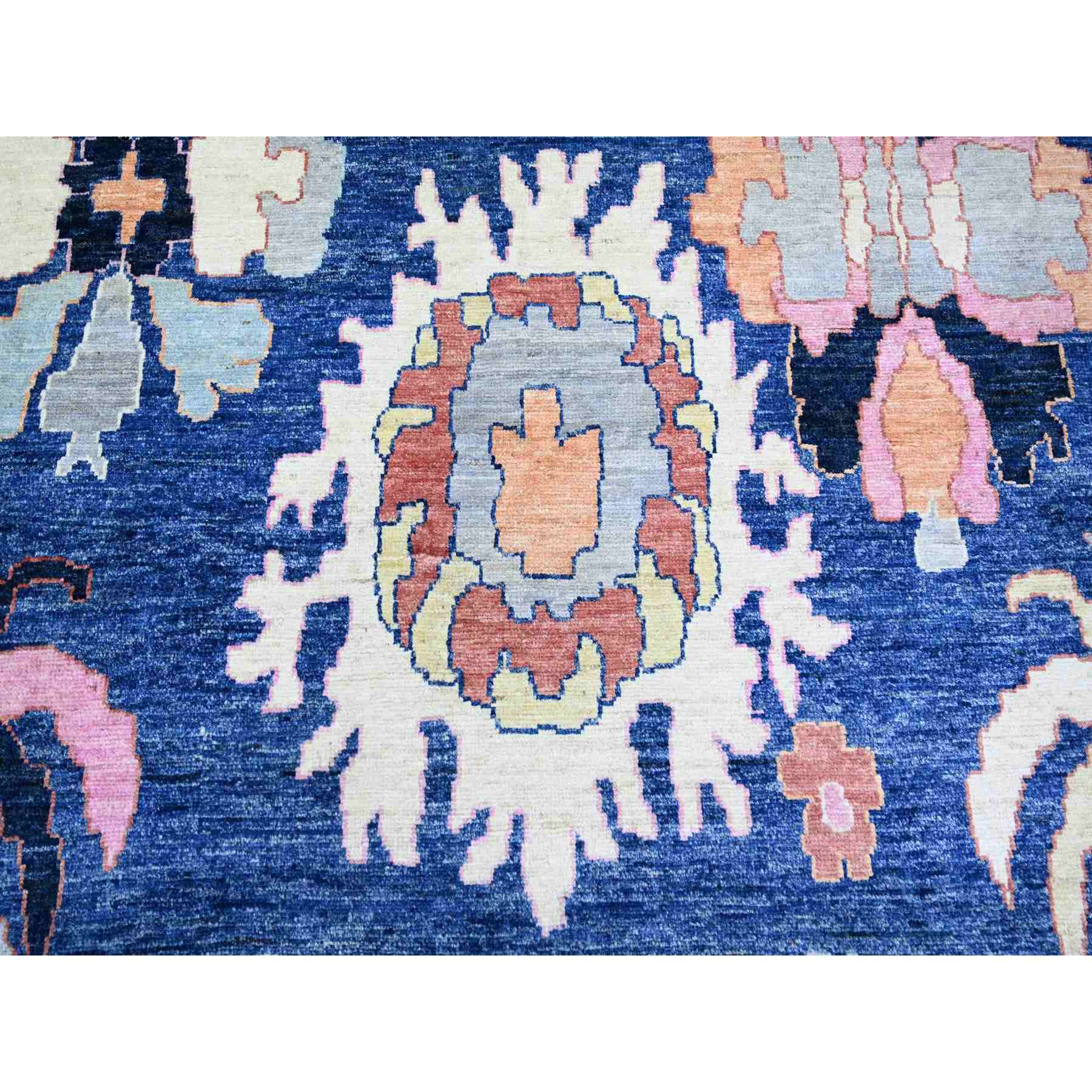 Oushak-And-Peshawar-Hand-Knotted-Rug-367980