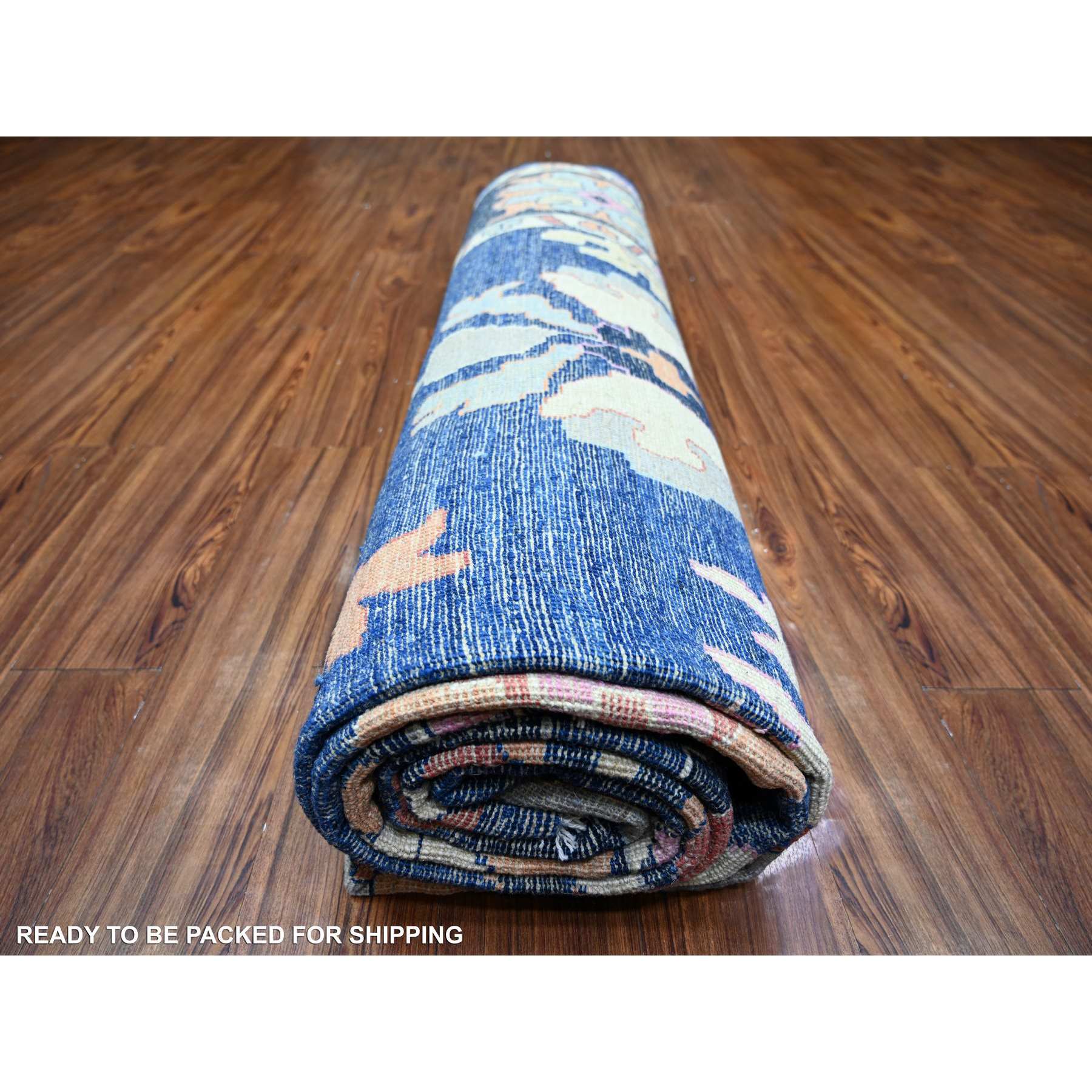 Oushak-And-Peshawar-Hand-Knotted-Rug-367980