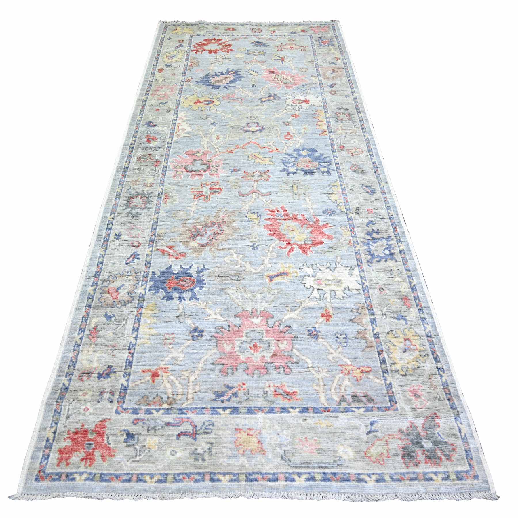 Oushak-And-Peshawar-Hand-Knotted-Rug-367985