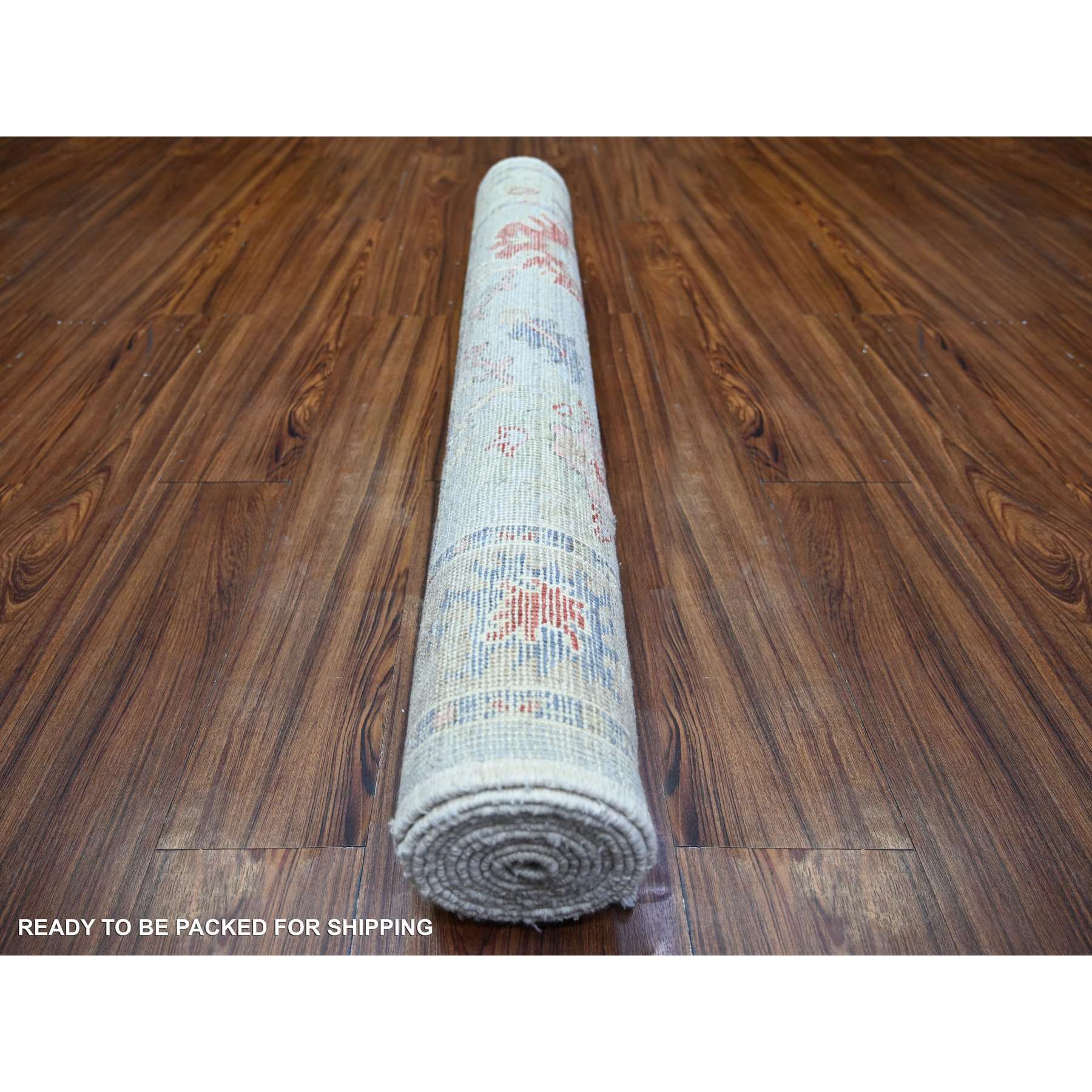 Oushak-And-Peshawar-Hand-Knotted-Rug-367985