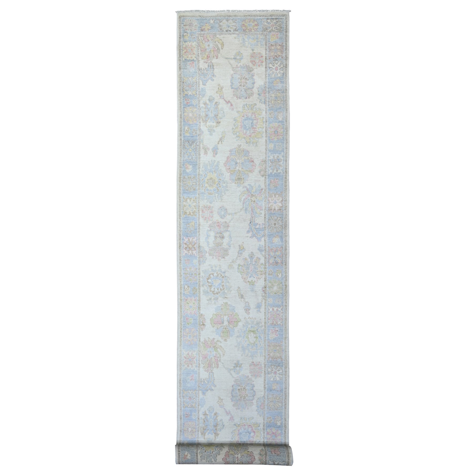 Oushak-And-Peshawar-Hand-Knotted-Rug-368240