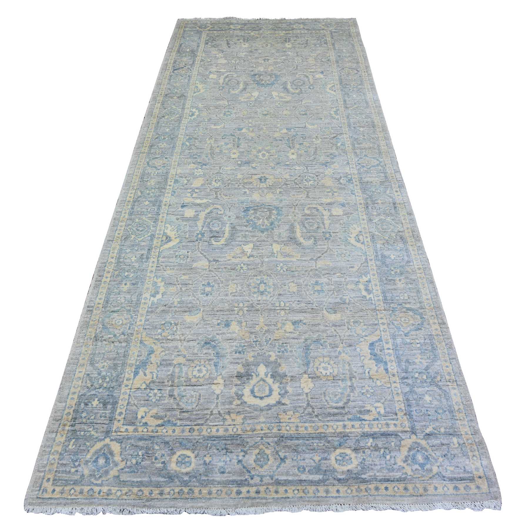 Oushak-And-Peshawar-Hand-Knotted-Rug-368410
