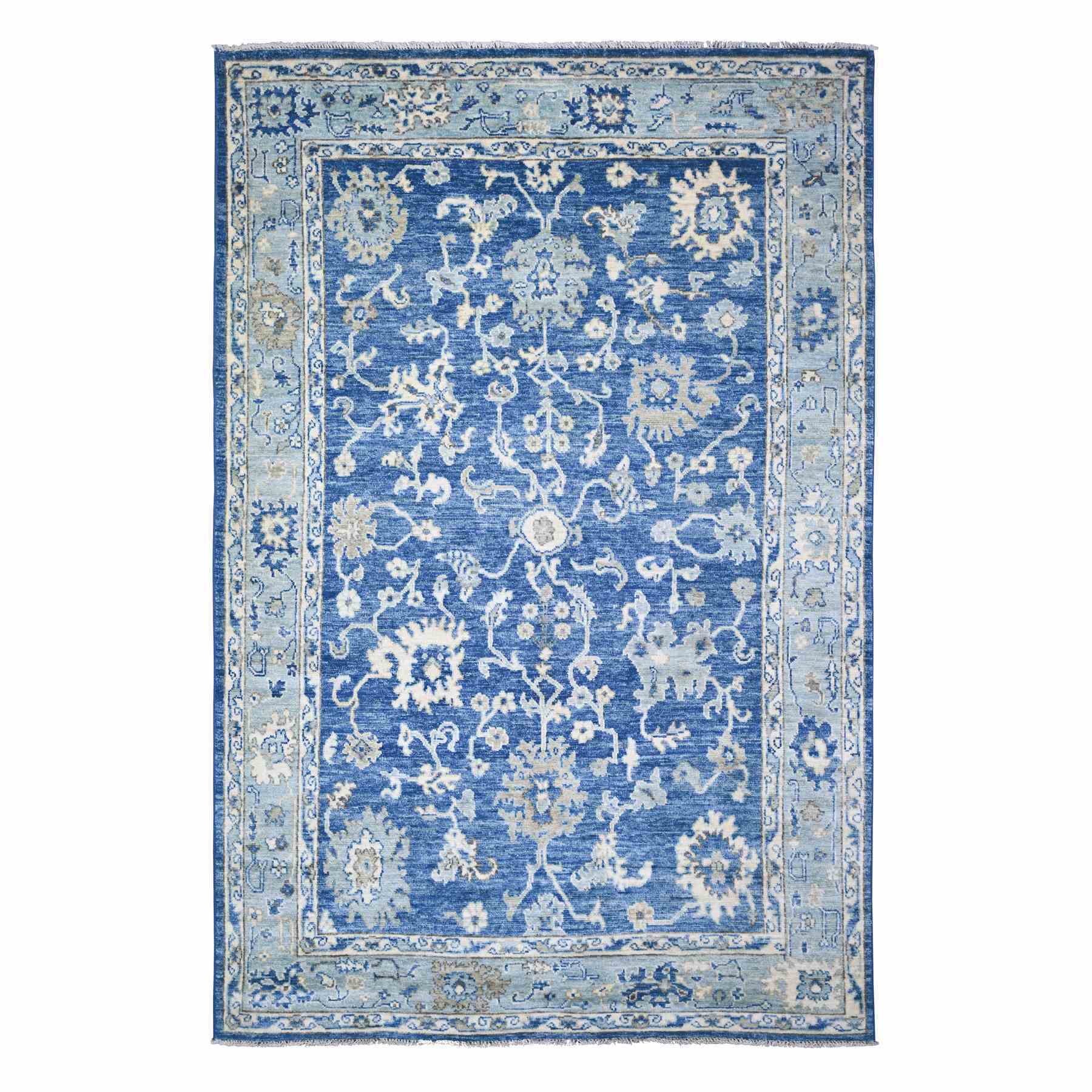 Oushak-And-Peshawar-Hand-Knotted-Rug-368530