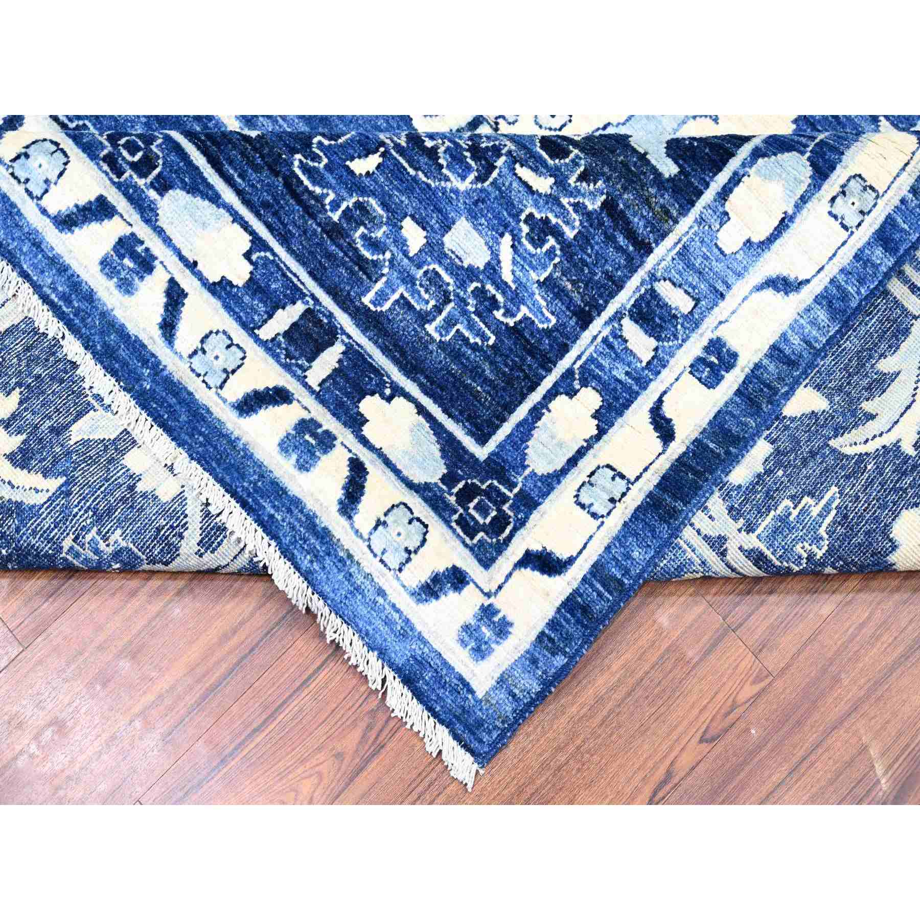 Oushak-And-Peshawar-Hand-Knotted-Rug-368580