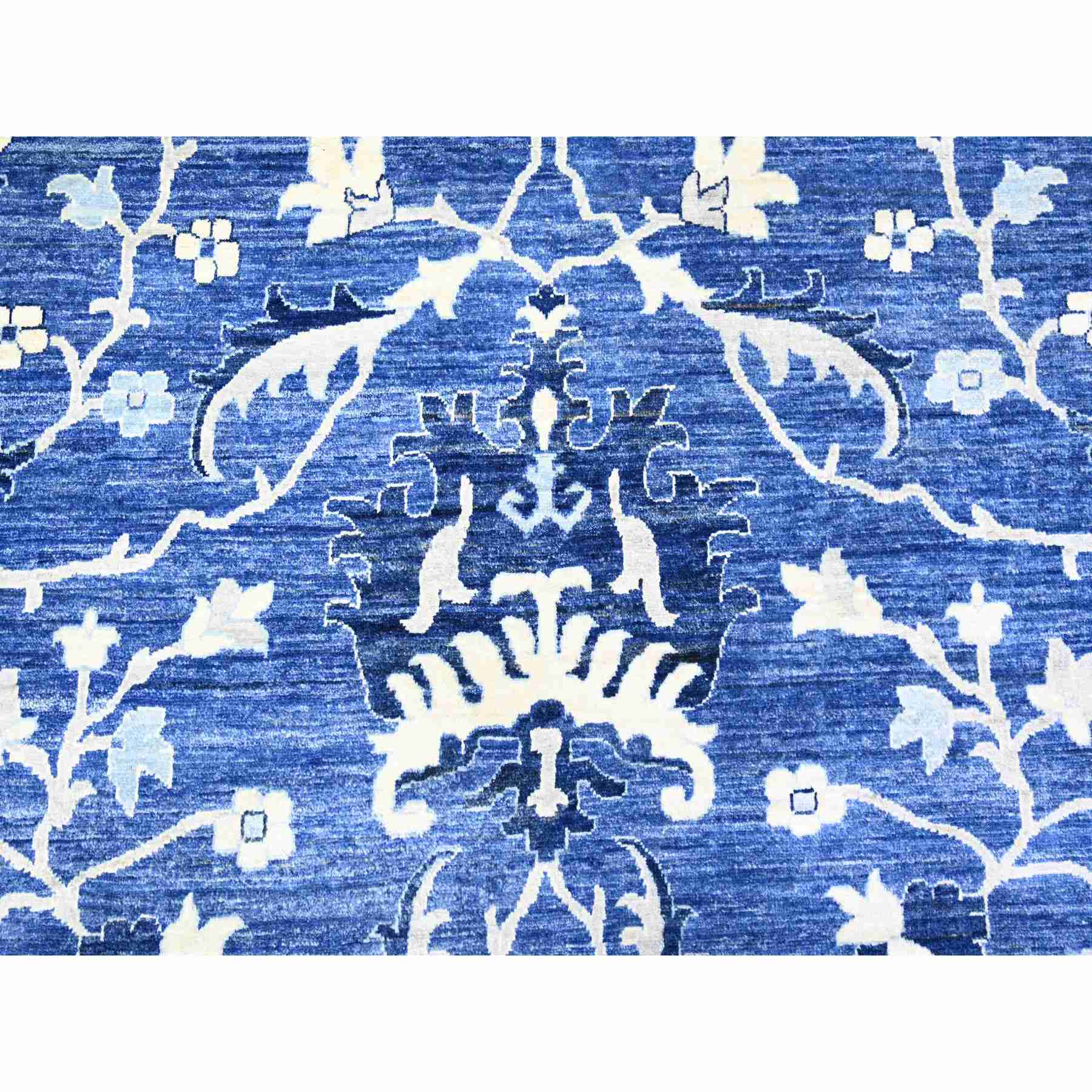 Oushak-And-Peshawar-Hand-Knotted-Rug-368580