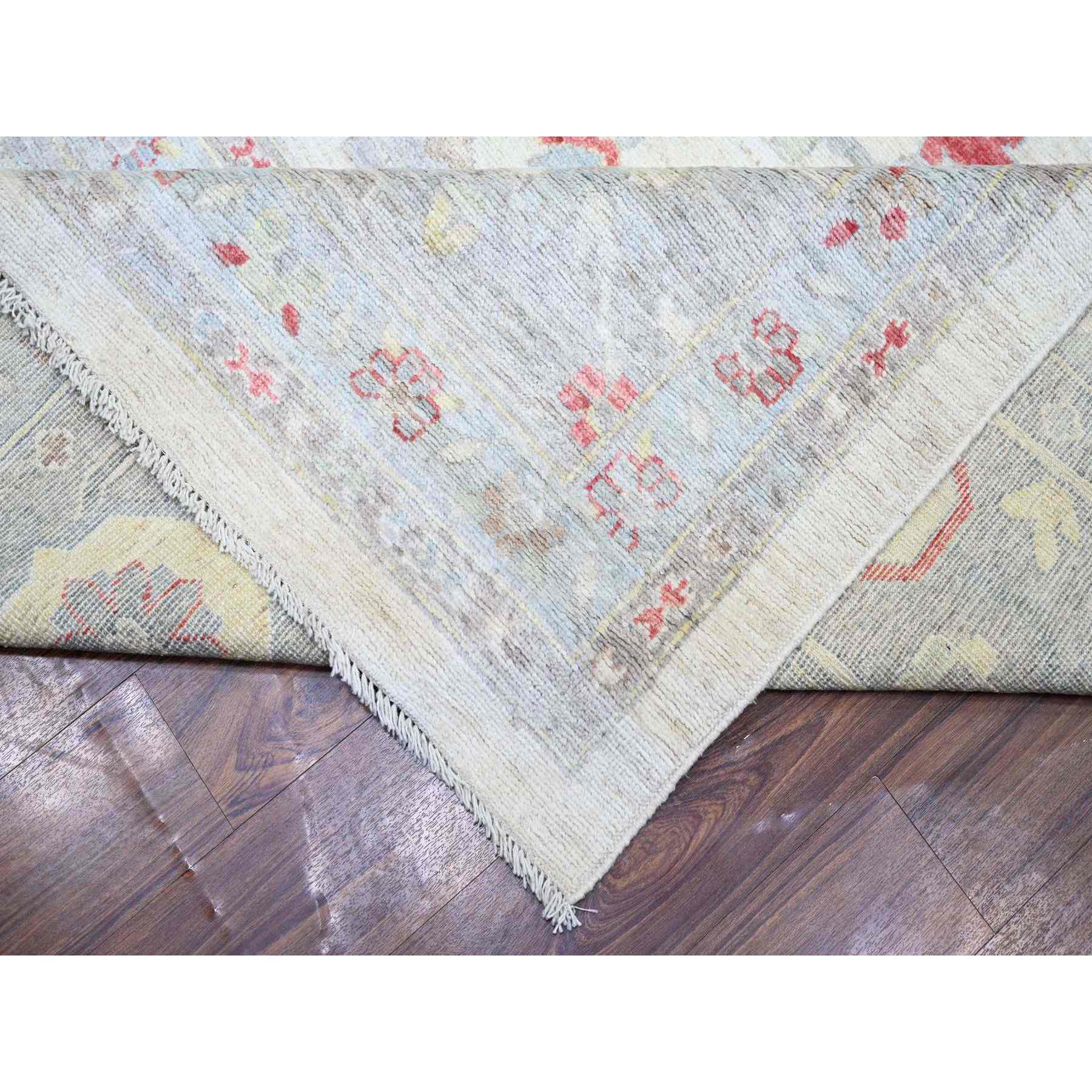 Oushak-And-Peshawar-Hand-Knotted-Rug-368985