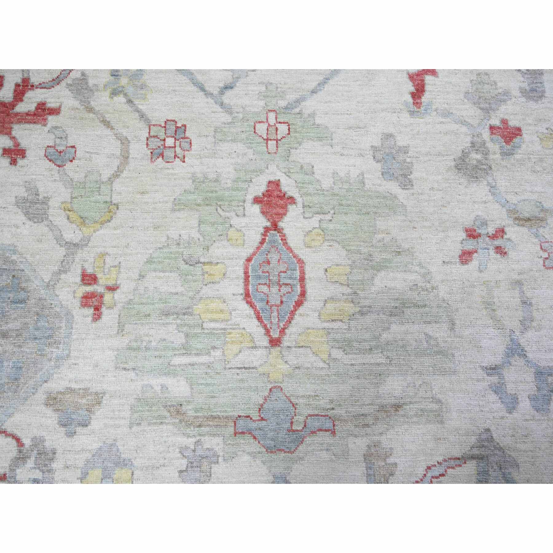 Oushak-And-Peshawar-Hand-Knotted-Rug-368985