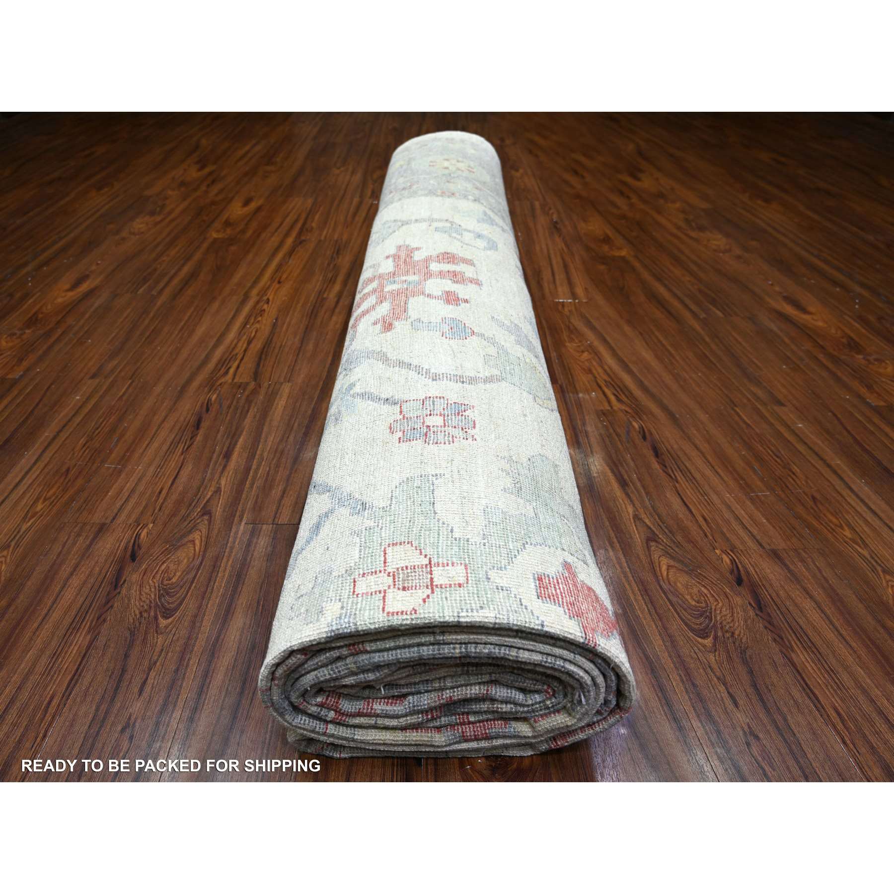 Oushak-And-Peshawar-Hand-Knotted-Rug-368985