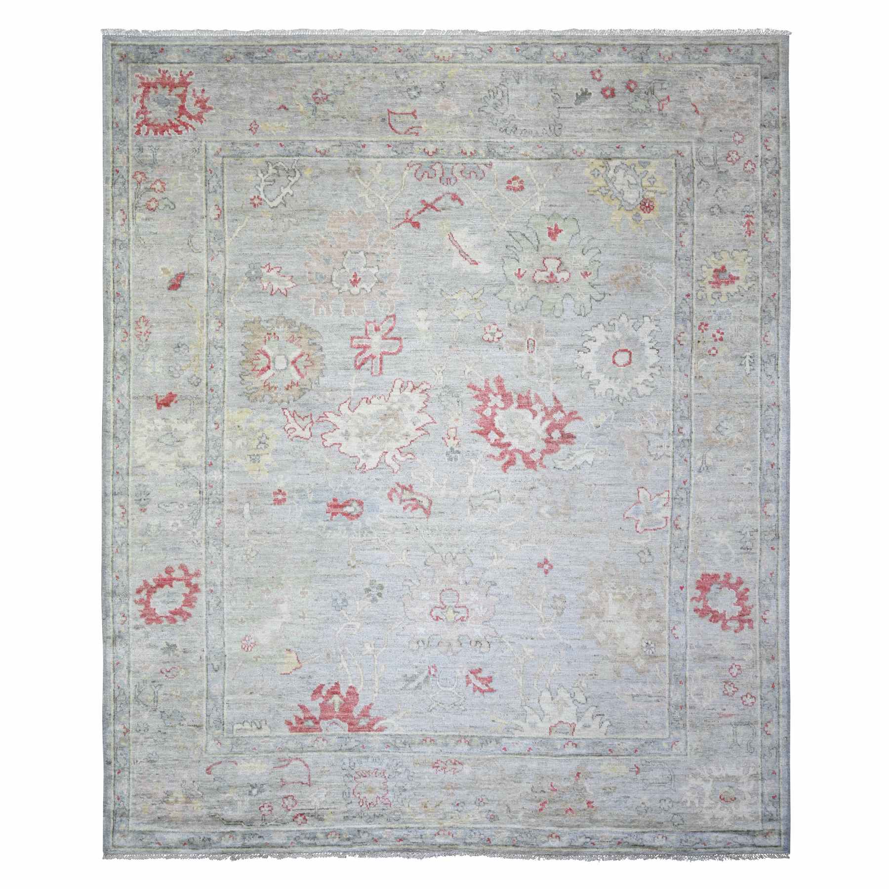 Oushak-And-Peshawar-Hand-Knotted-Rug-368995