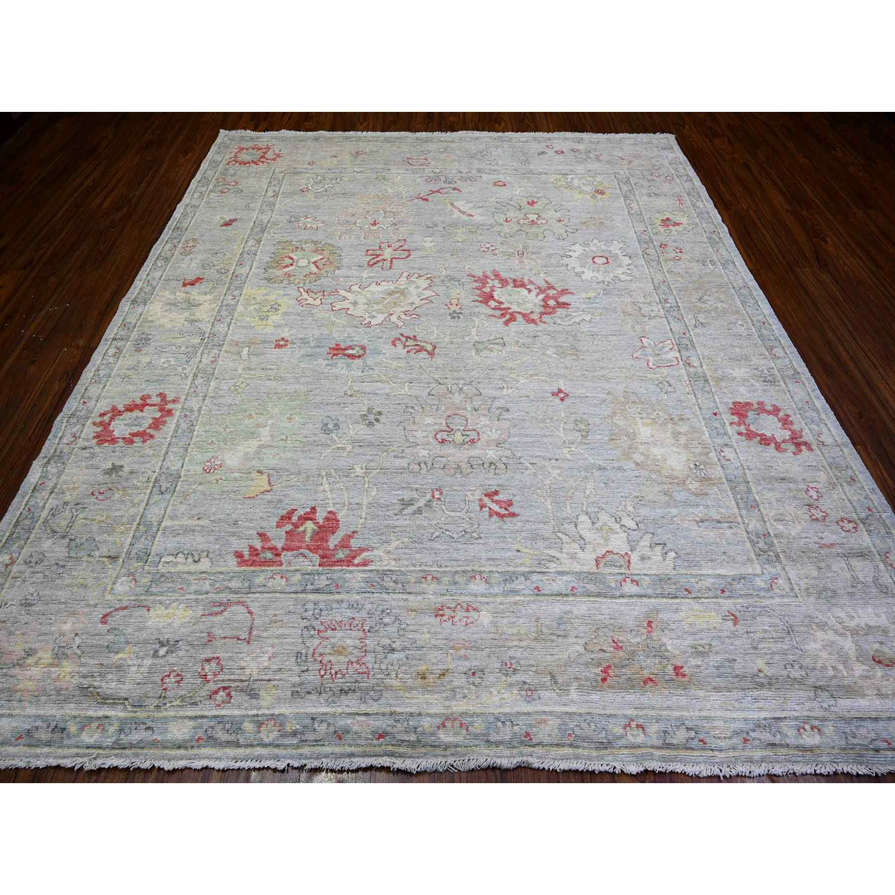 Oushak-And-Peshawar-Hand-Knotted-Rug-368995