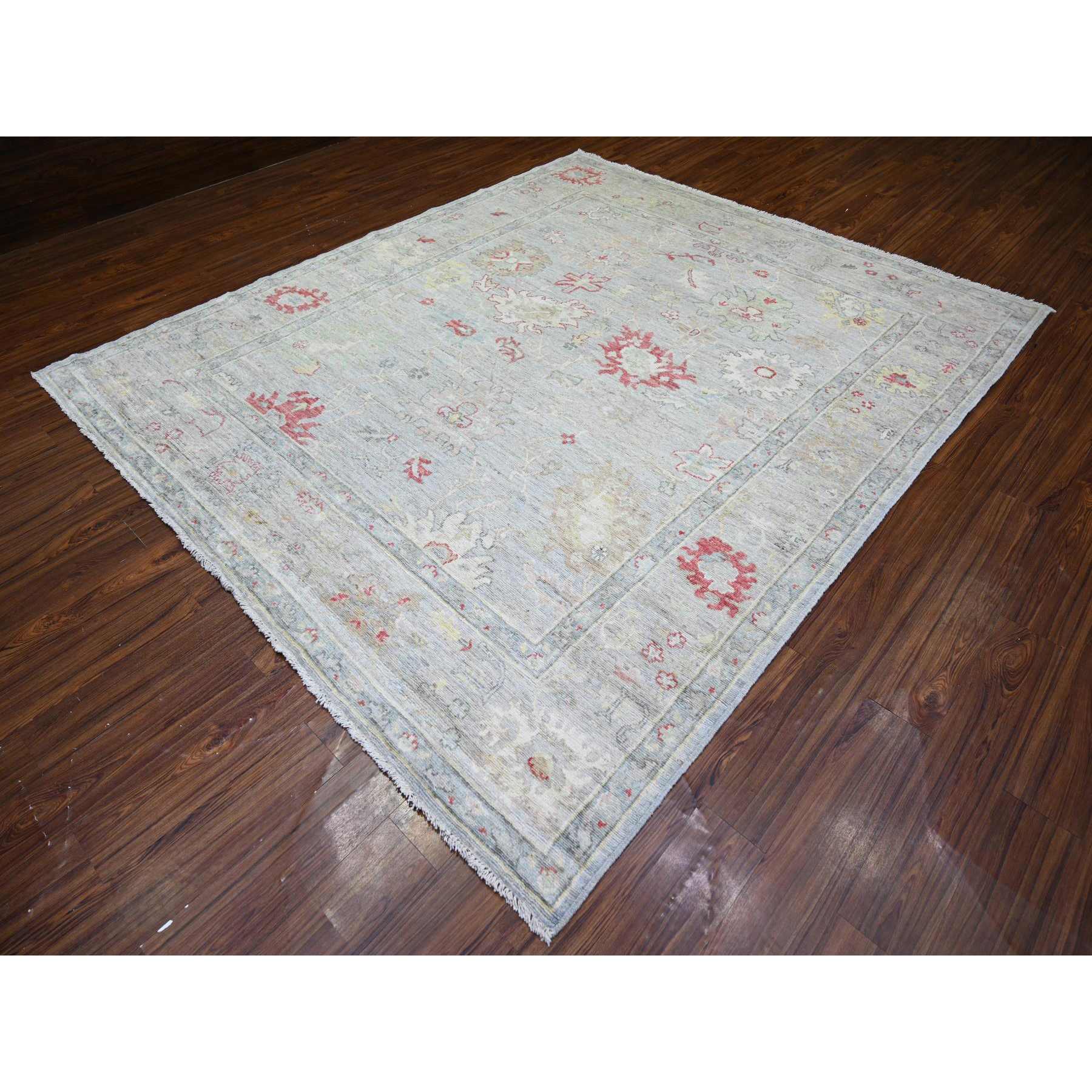 Oushak-And-Peshawar-Hand-Knotted-Rug-368995
