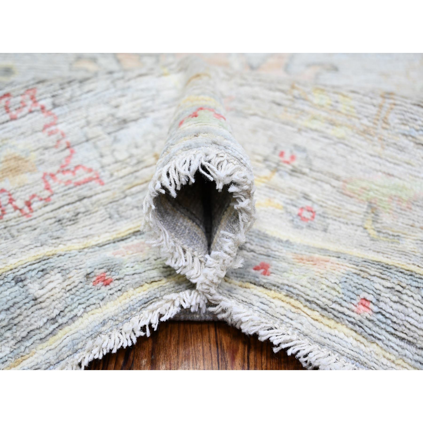 Oushak-And-Peshawar-Hand-Knotted-Rug-368995