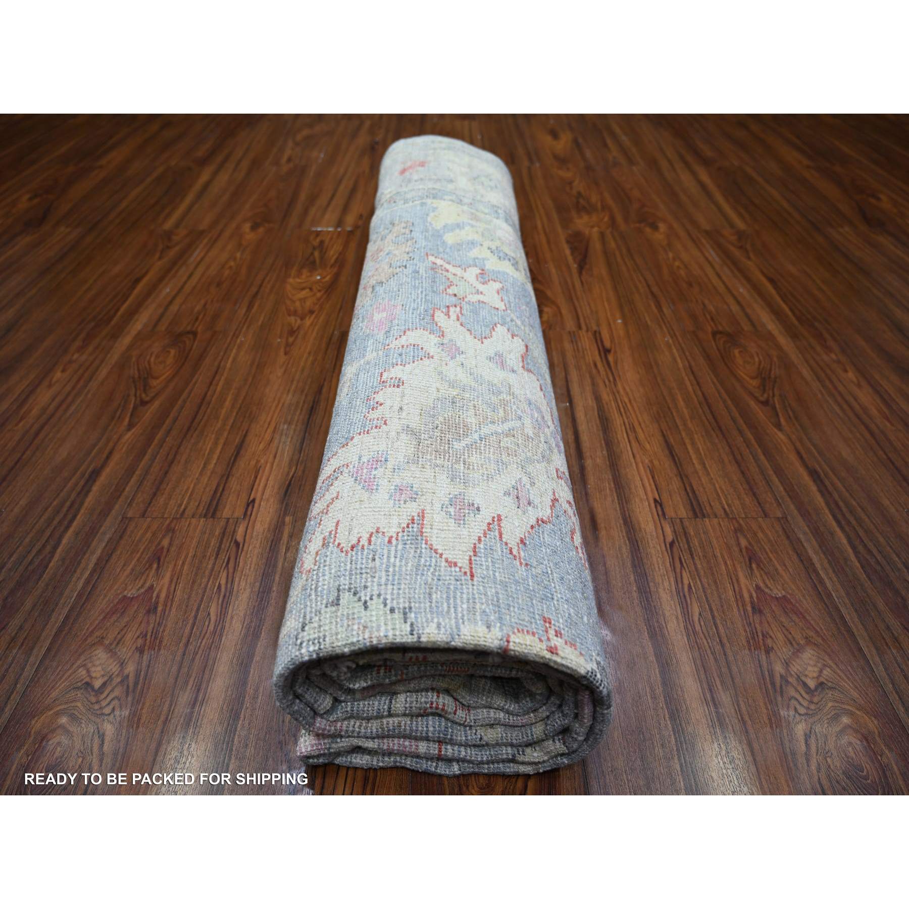 Oushak-And-Peshawar-Hand-Knotted-Rug-368995
