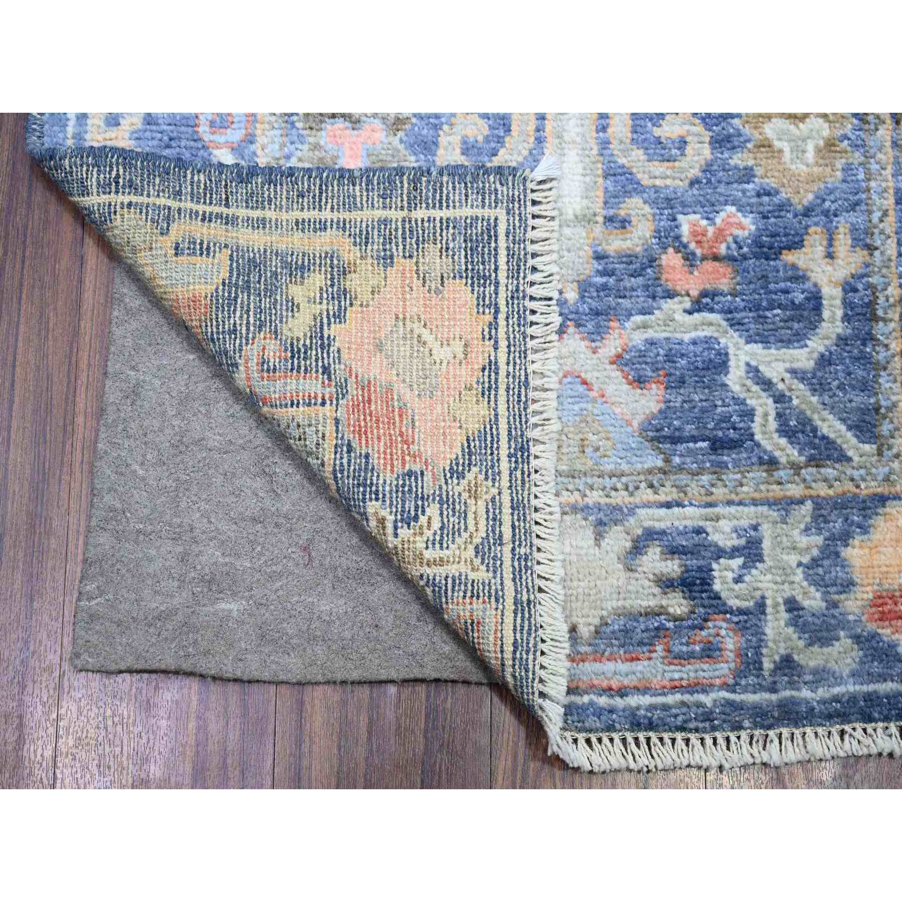 Oushak-And-Peshawar-Hand-Knotted-Rug-369260
