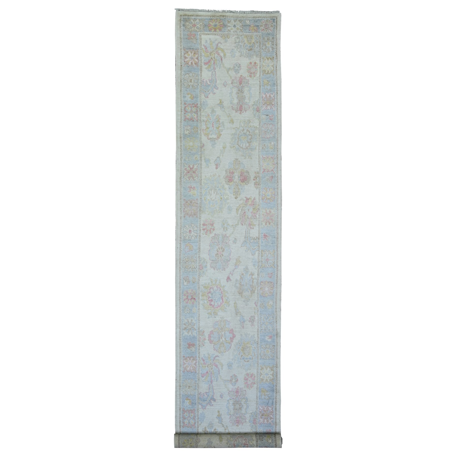 Oushak-And-Peshawar-Hand-Knotted-Rug-369270