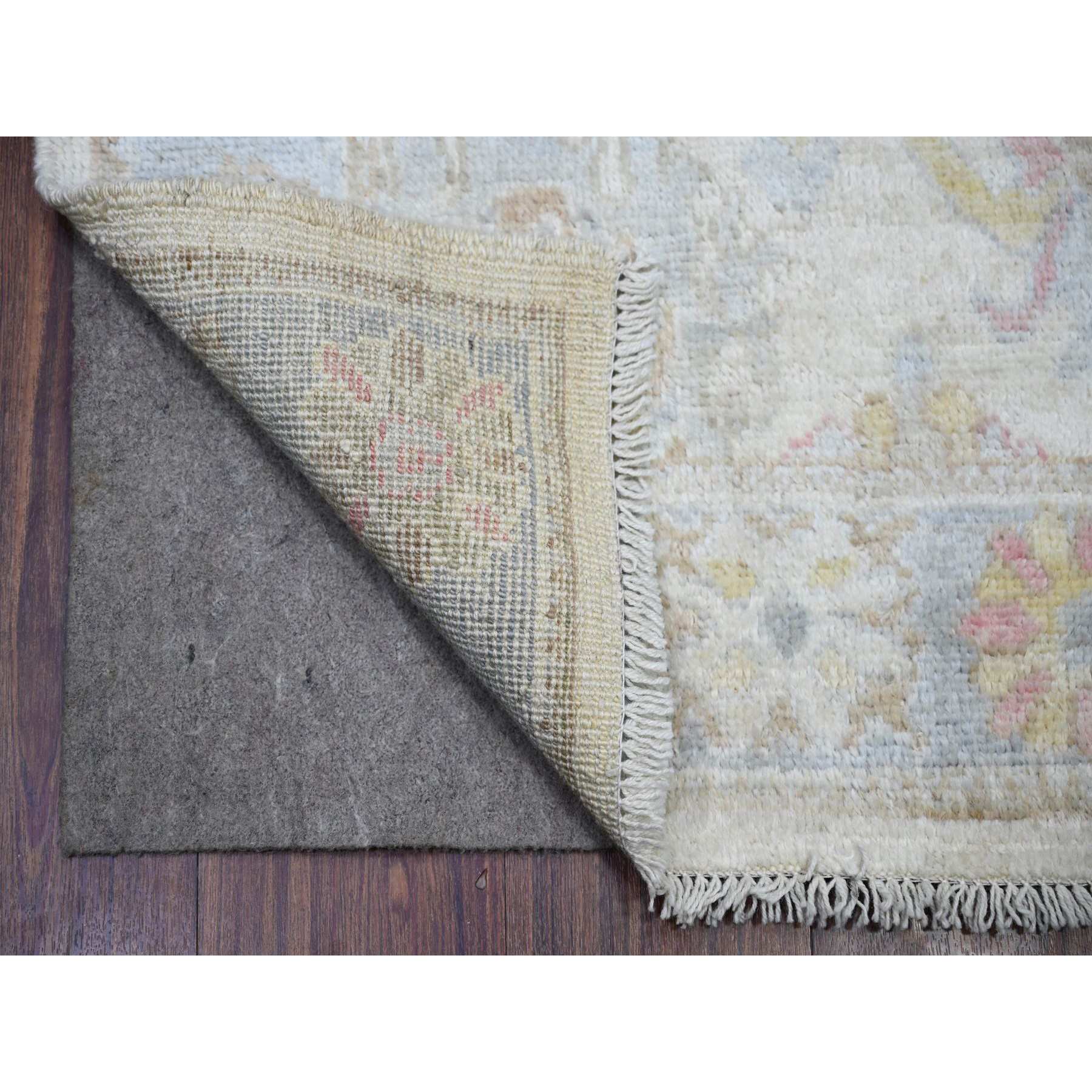 Oushak-And-Peshawar-Hand-Knotted-Rug-369270