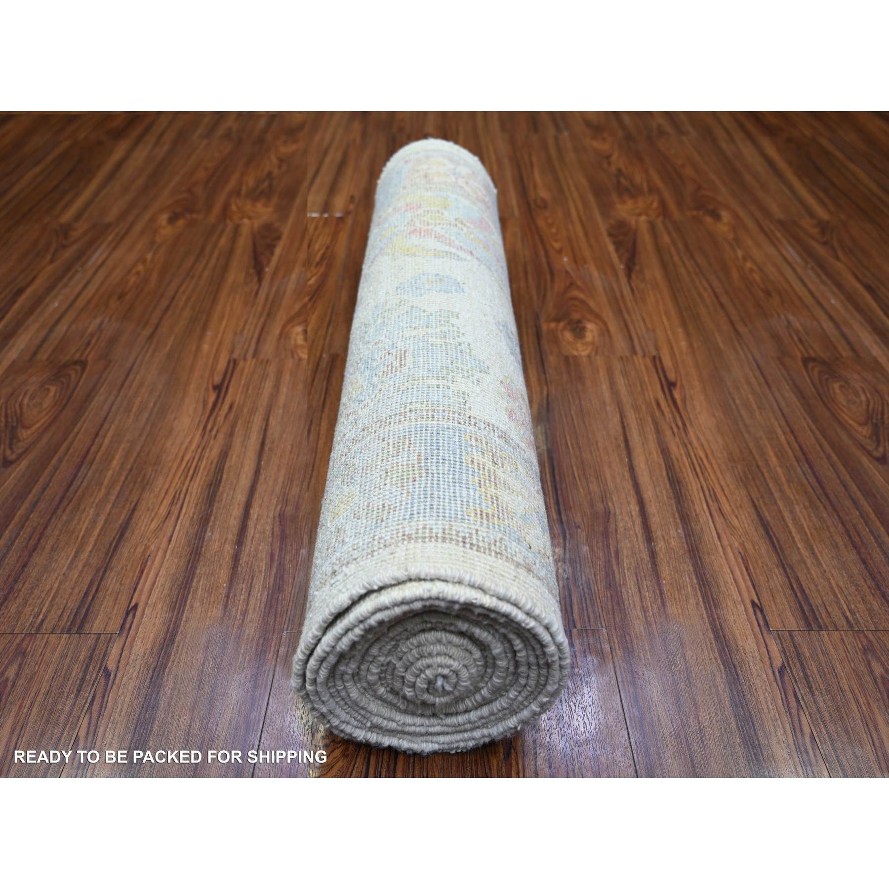 Oushak-And-Peshawar-Hand-Knotted-Rug-369270