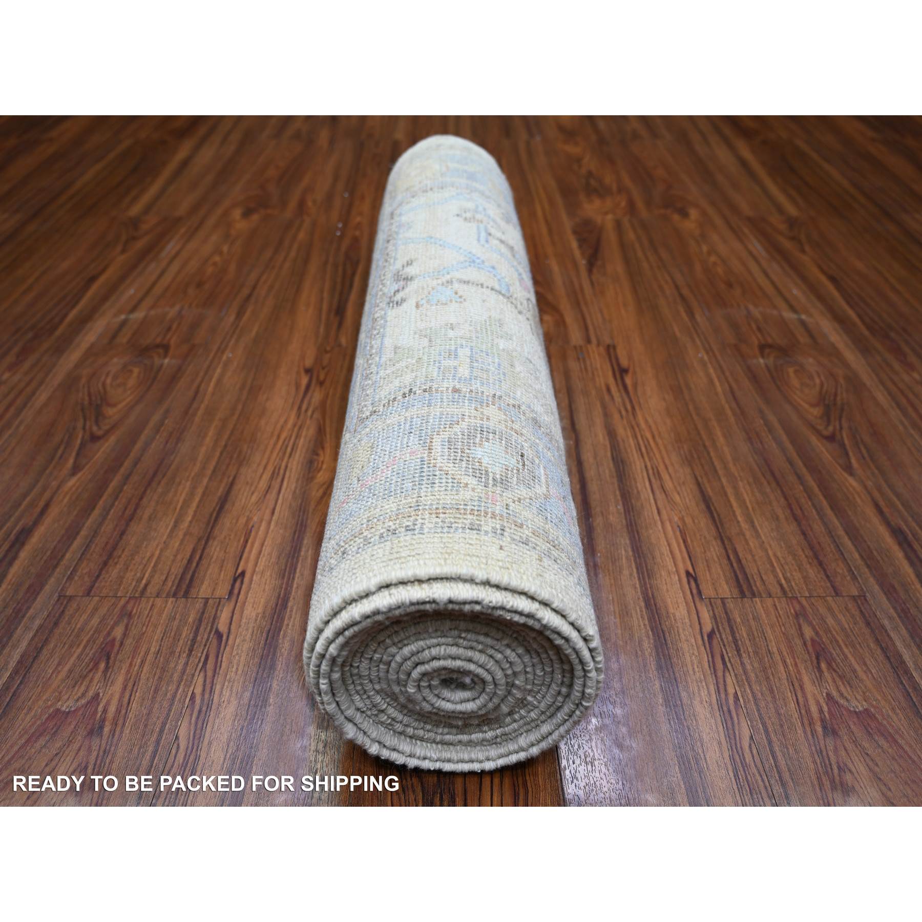 Oushak-And-Peshawar-Hand-Knotted-Rug-369300