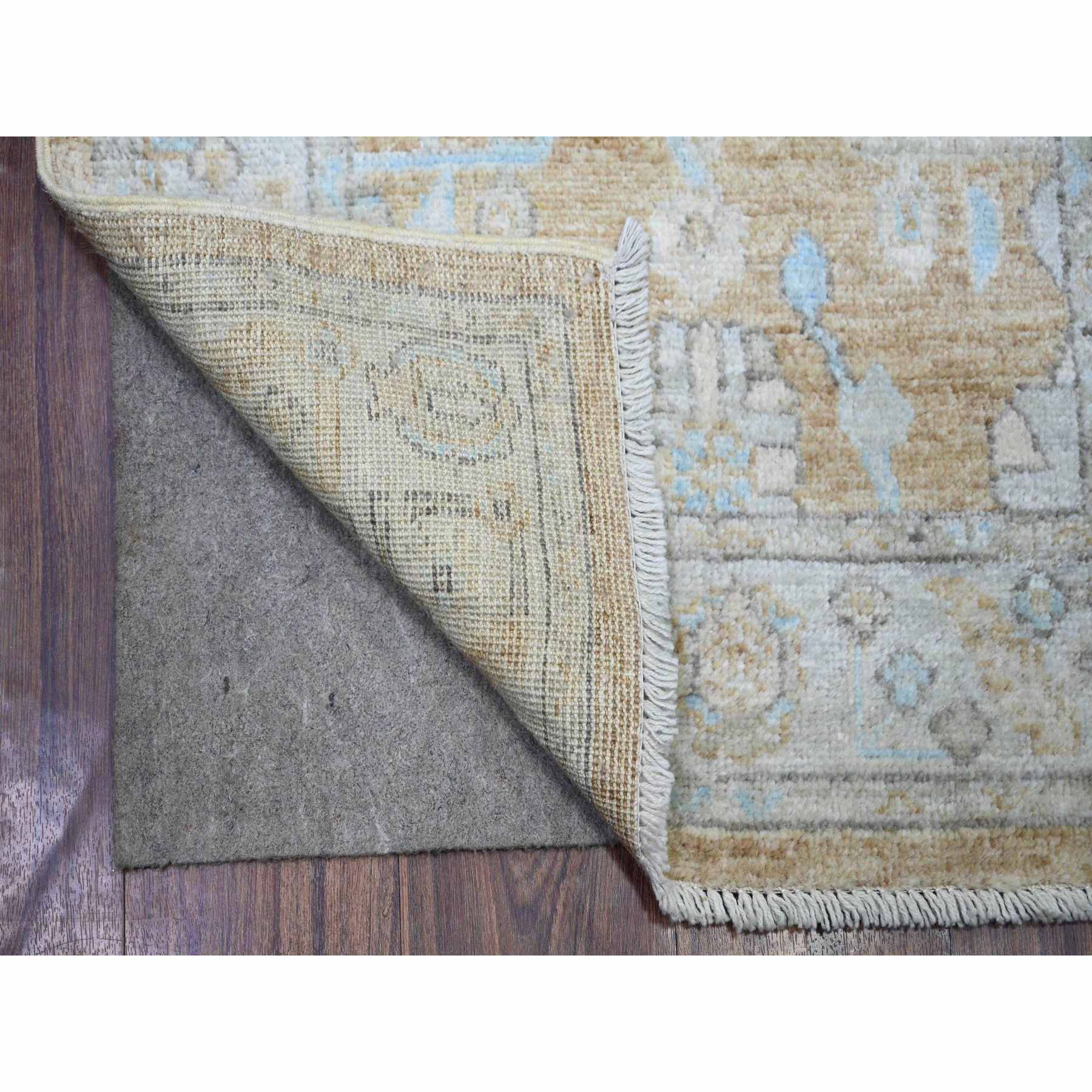 Oushak-And-Peshawar-Hand-Knotted-Rug-369330