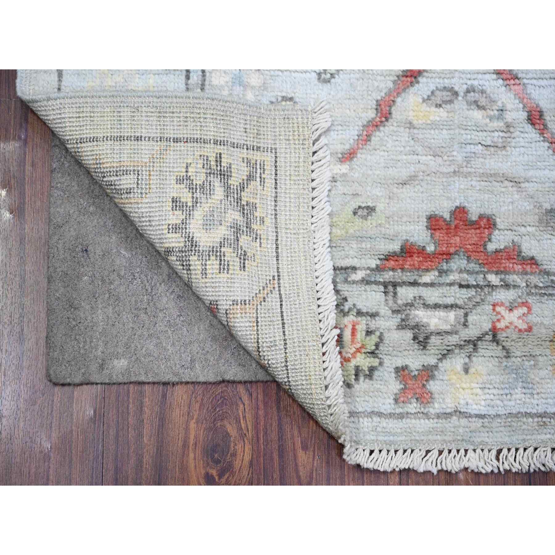 Oushak-And-Peshawar-Hand-Knotted-Rug-369345