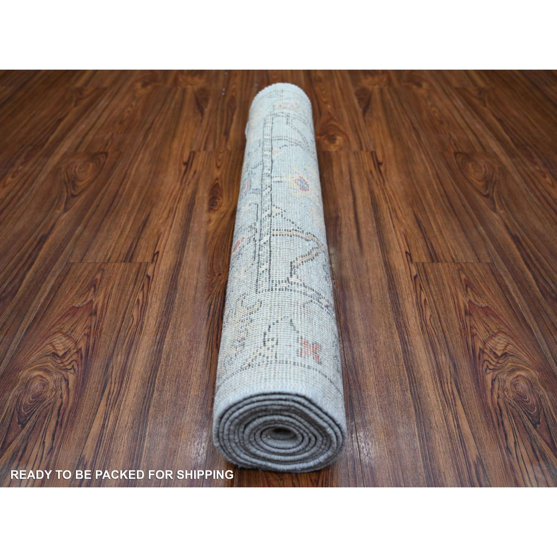 Oushak-And-Peshawar-Hand-Knotted-Rug-369345