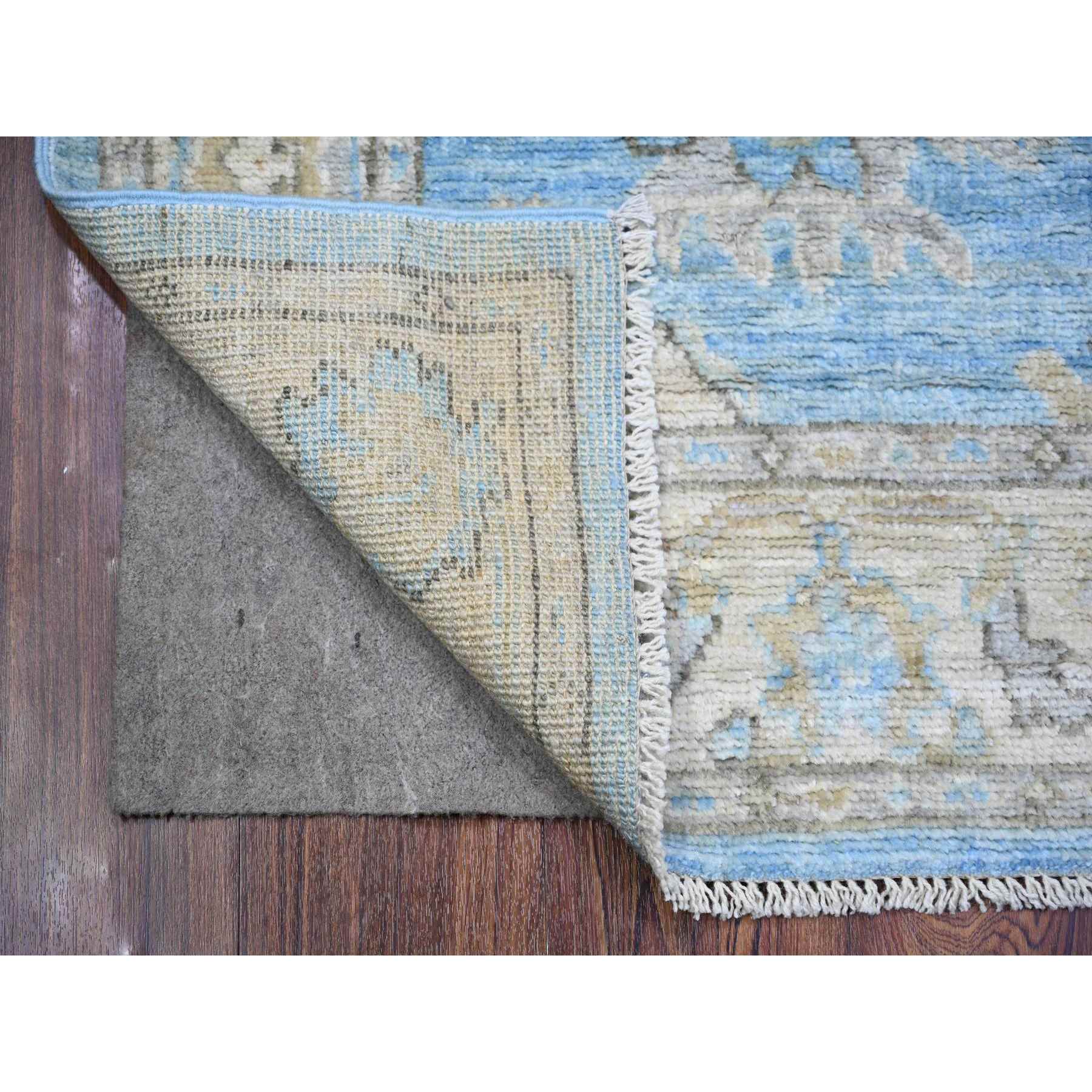 Oushak-And-Peshawar-Hand-Knotted-Rug-369390