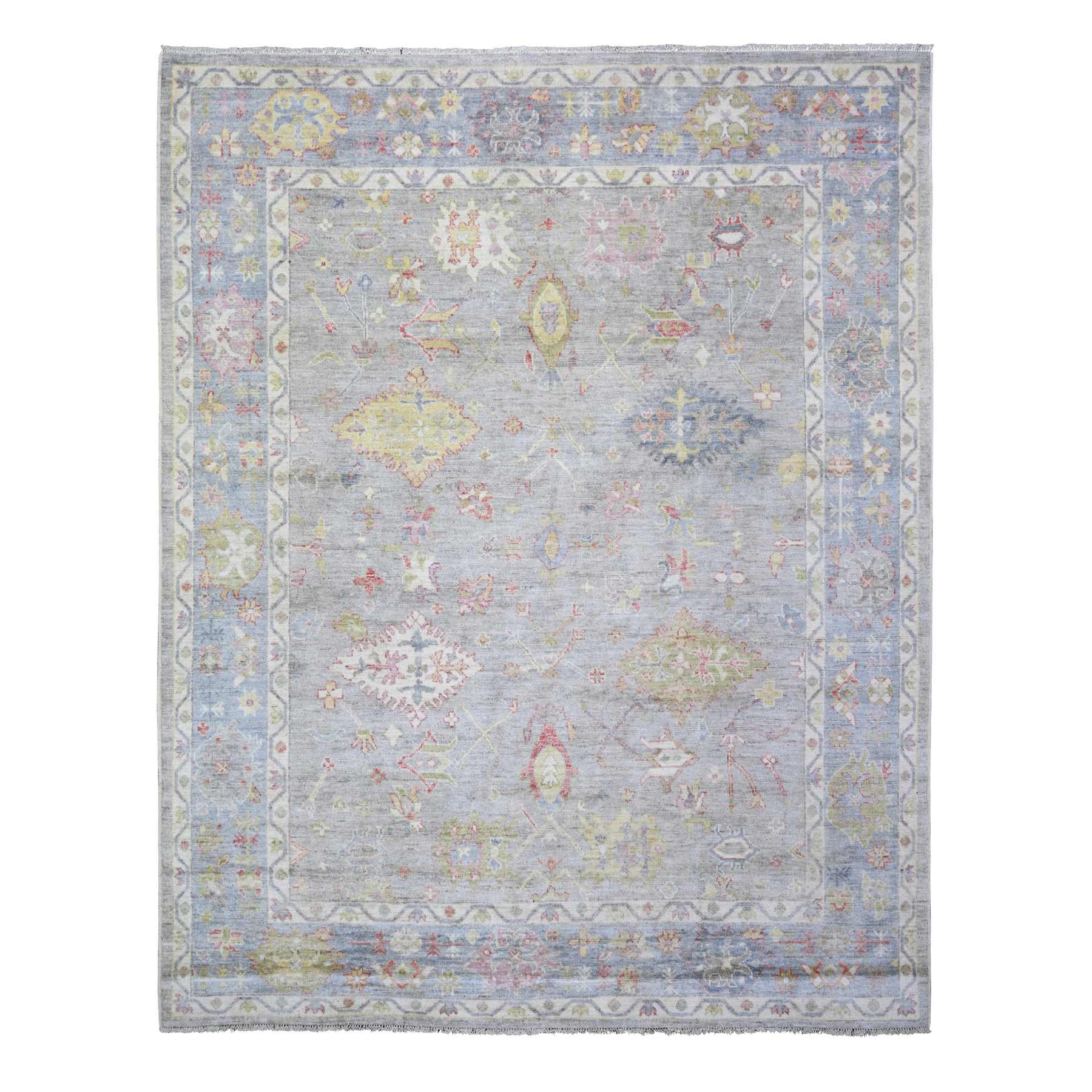 Oushak-And-Peshawar-Hand-Knotted-Rug-369435