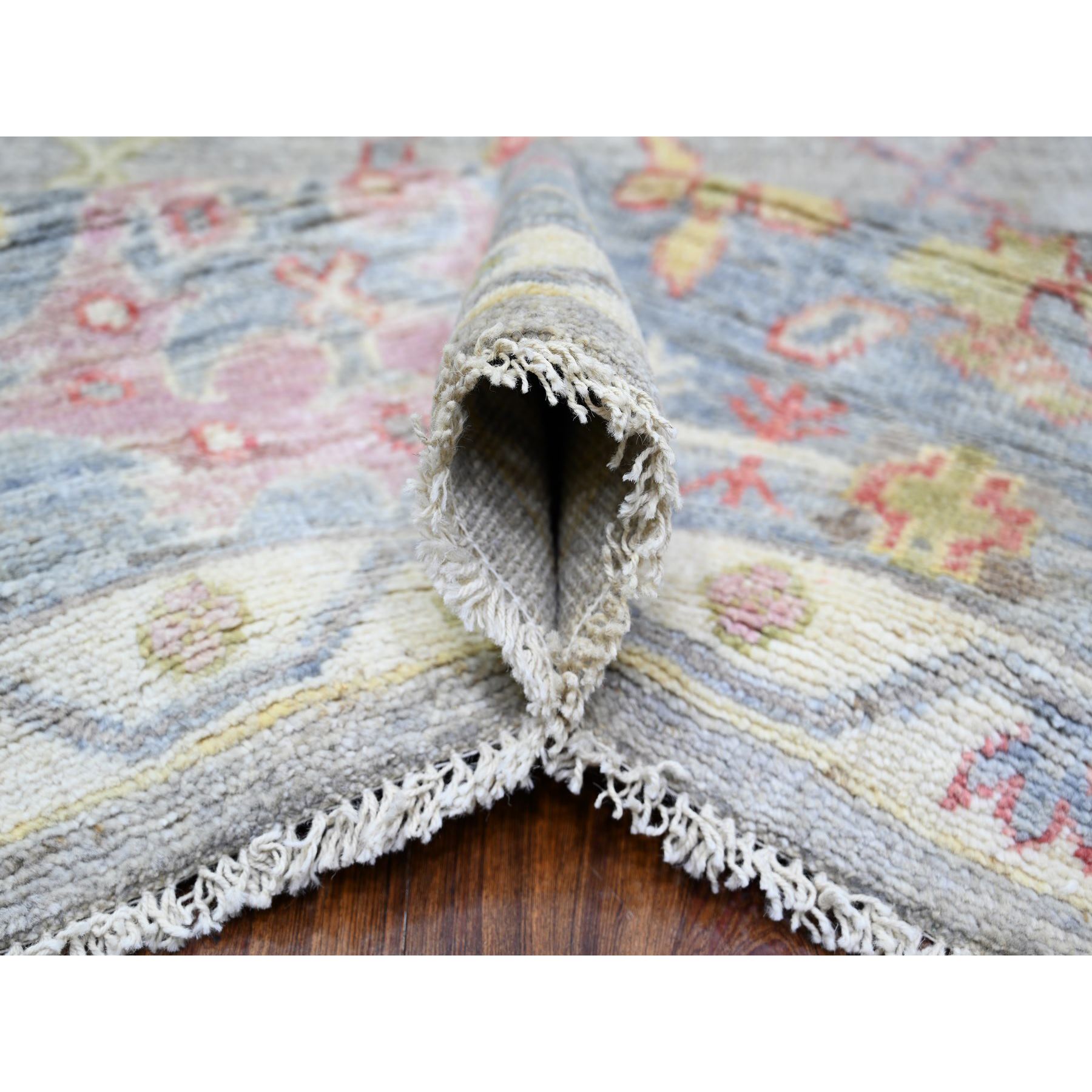 Oushak-And-Peshawar-Hand-Knotted-Rug-369435