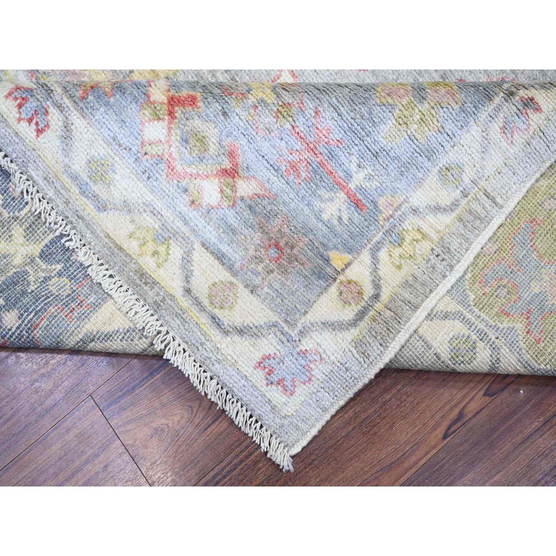 Oushak-And-Peshawar-Hand-Knotted-Rug-369435