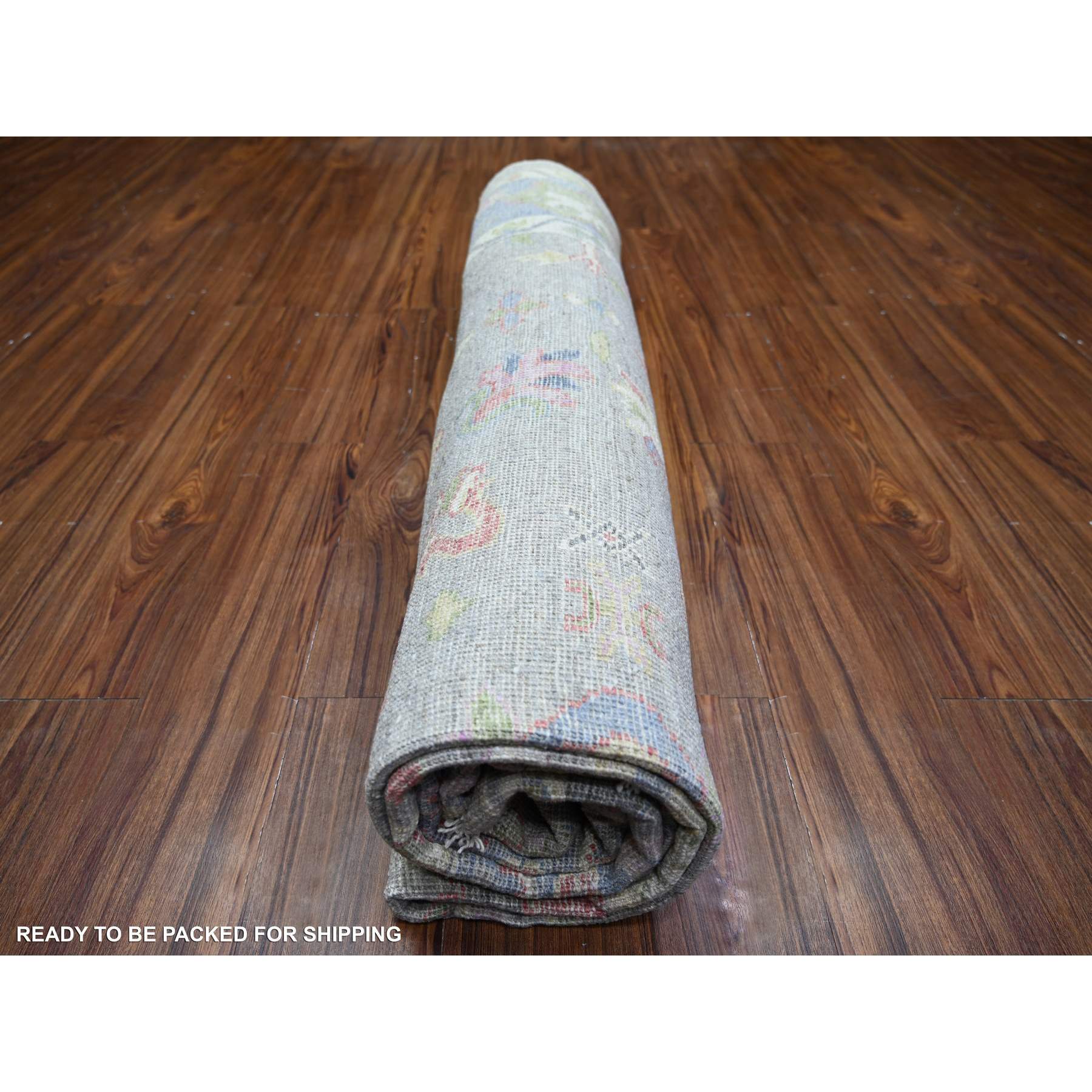 Oushak-And-Peshawar-Hand-Knotted-Rug-369435