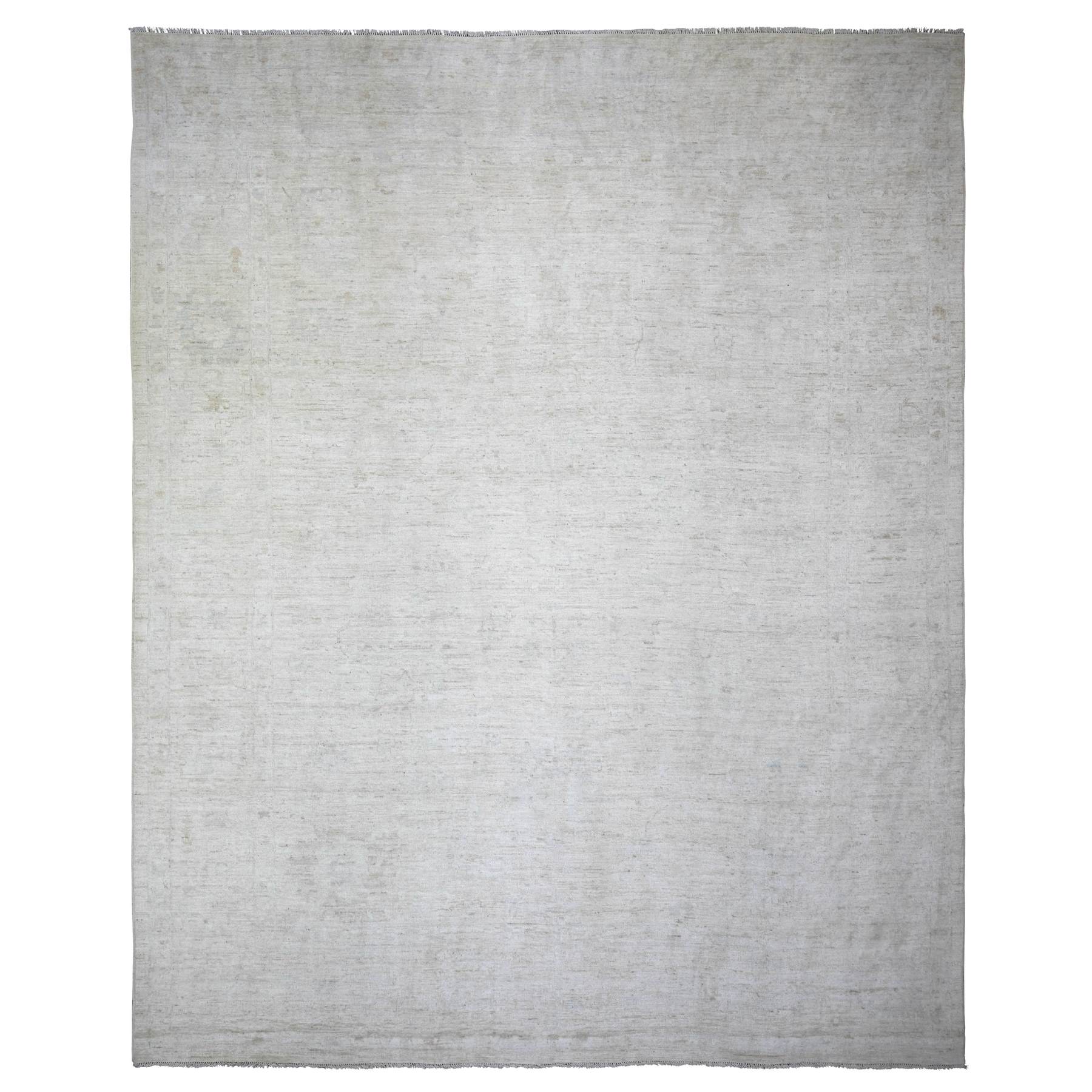 Oushak-And-Peshawar-Hand-Knotted-Rug-369595