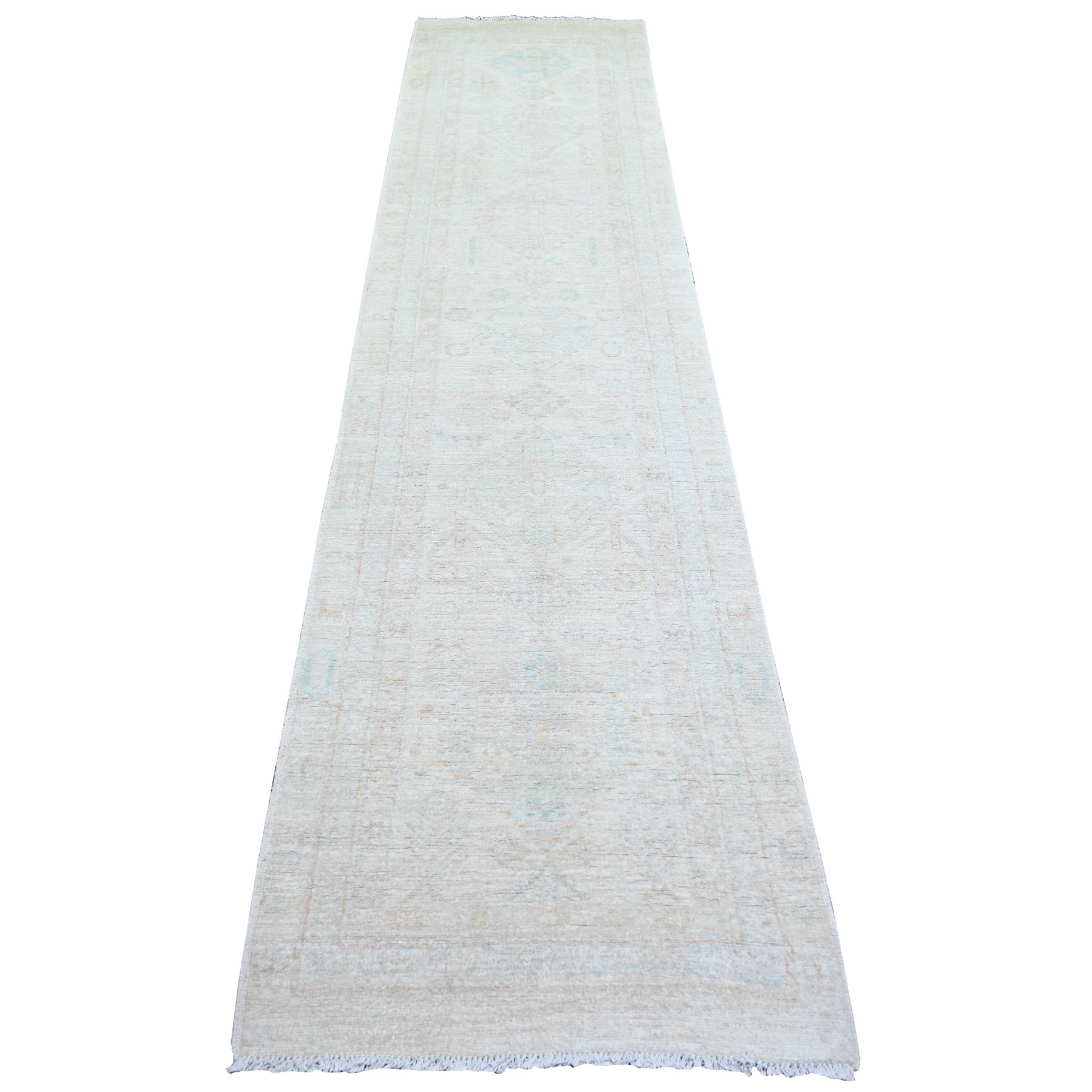 Oushak-And-Peshawar-Hand-Knotted-Rug-369720