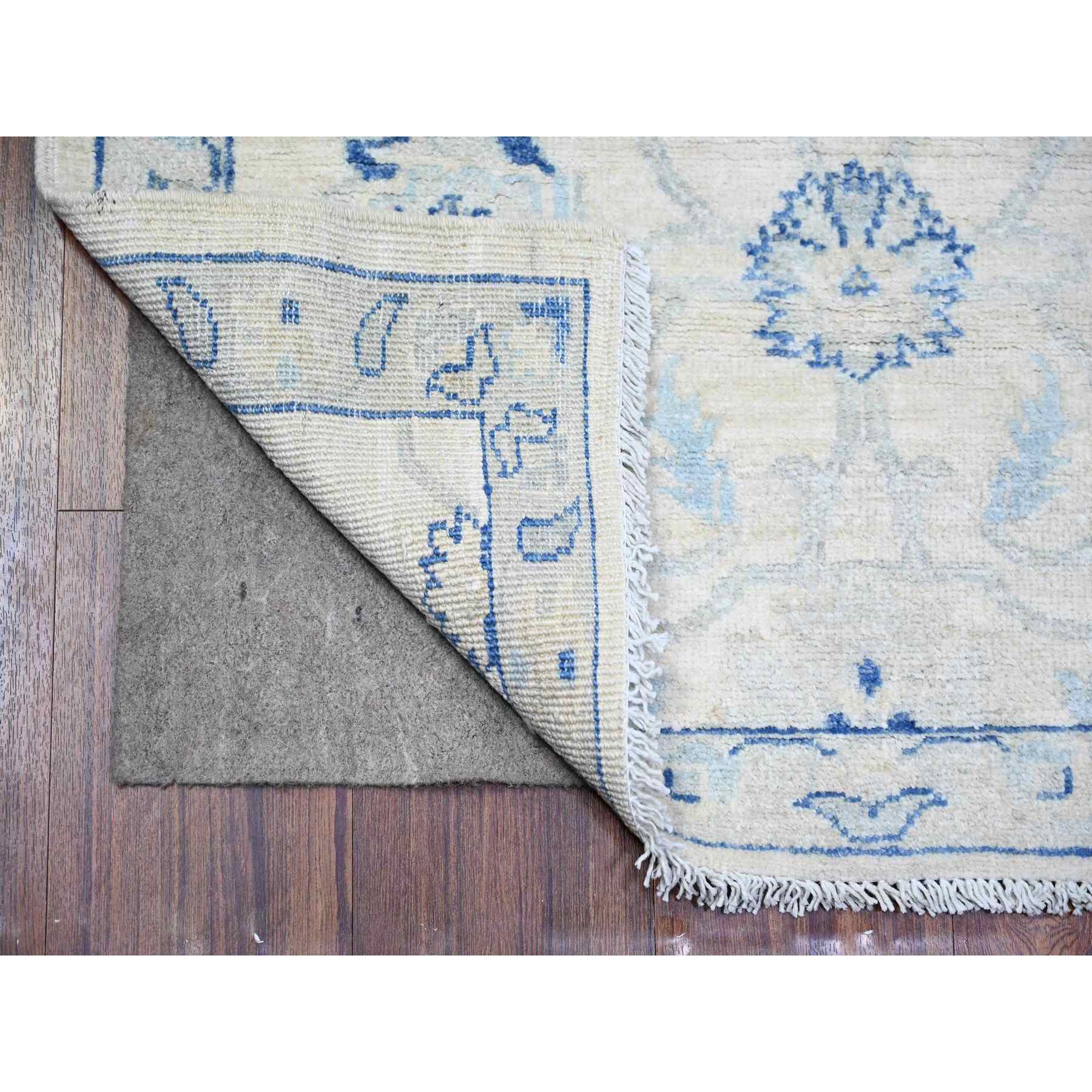 Oushak-And-Peshawar-Hand-Knotted-Rug-369725
