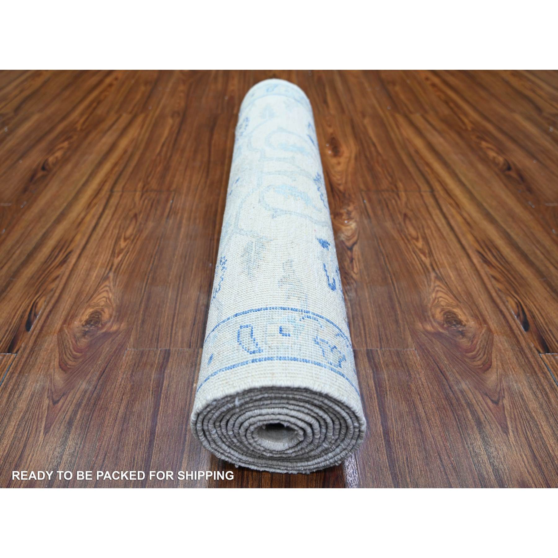 Oushak-And-Peshawar-Hand-Knotted-Rug-369725