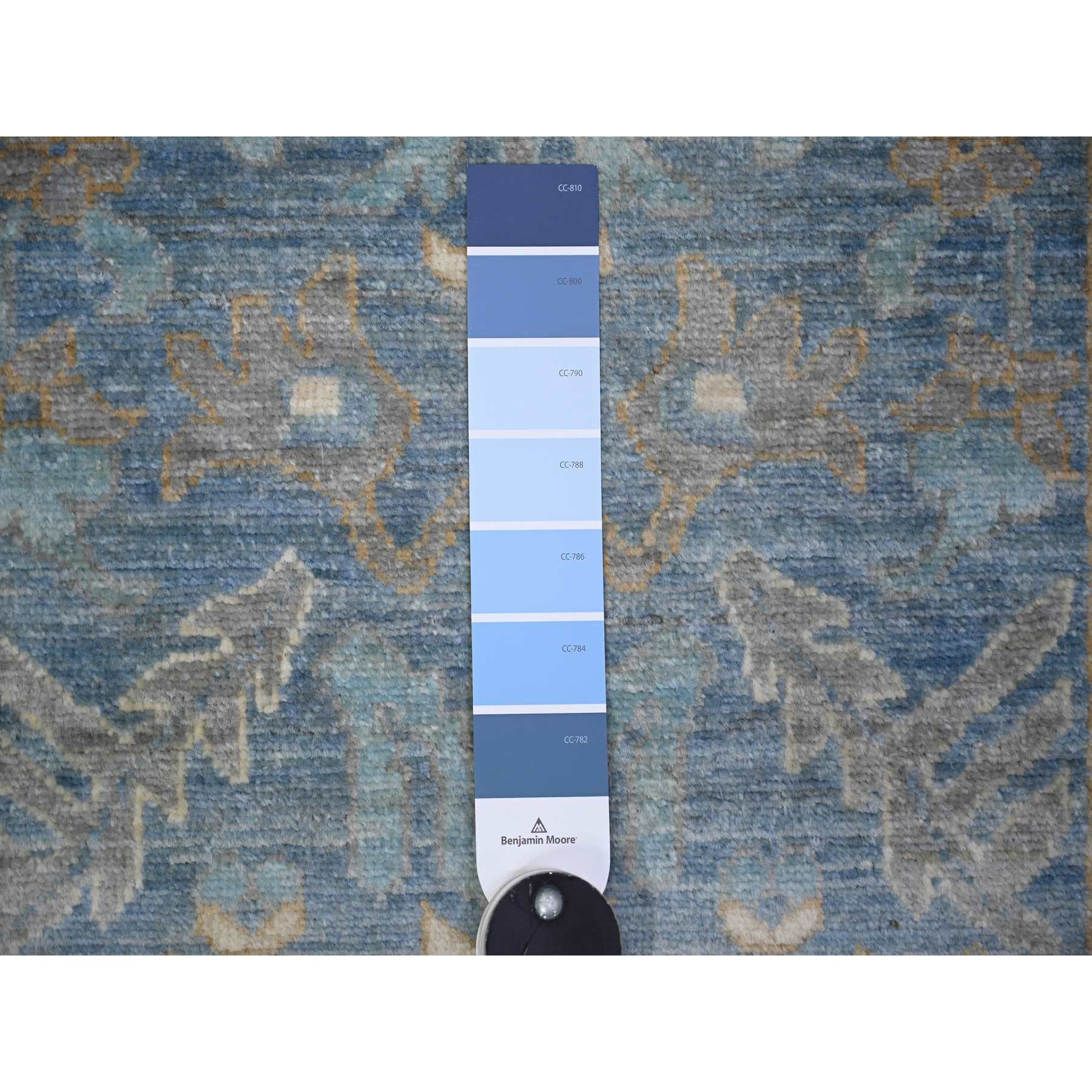 Oushak-And-Peshawar-Hand-Knotted-Rug-369815