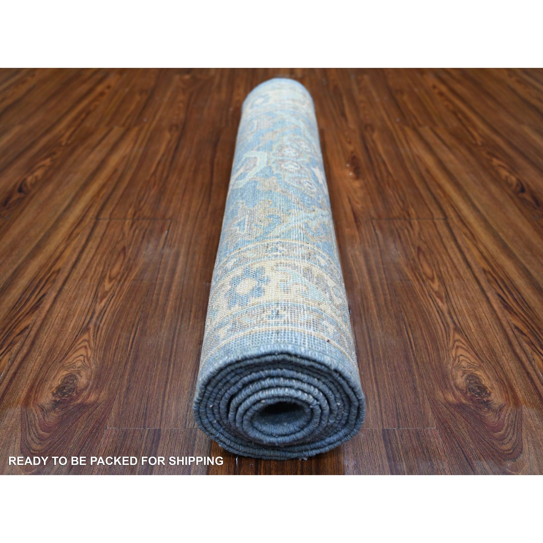 Oushak-And-Peshawar-Hand-Knotted-Rug-369815