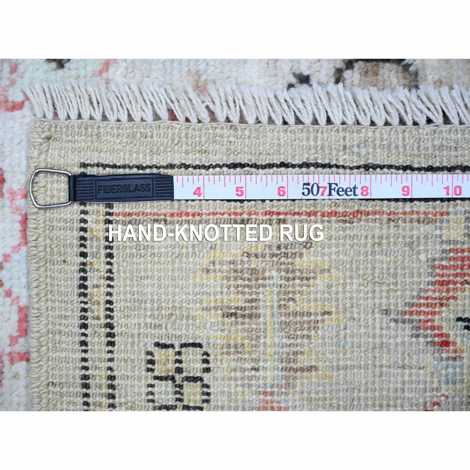 Oushak-And-Peshawar-Hand-Knotted-Rug-369910