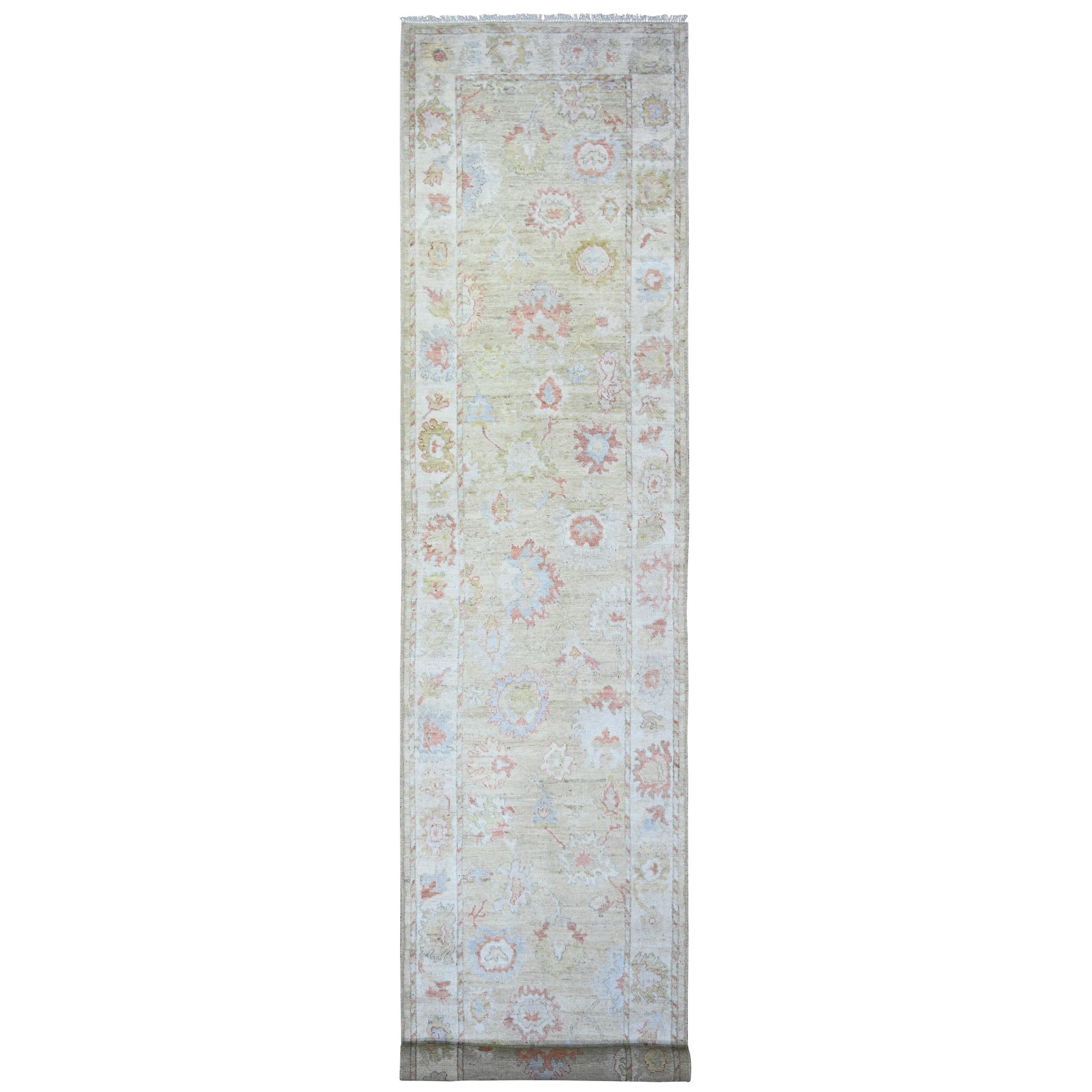 Oushak-And-Peshawar-Hand-Knotted-Rug-369965