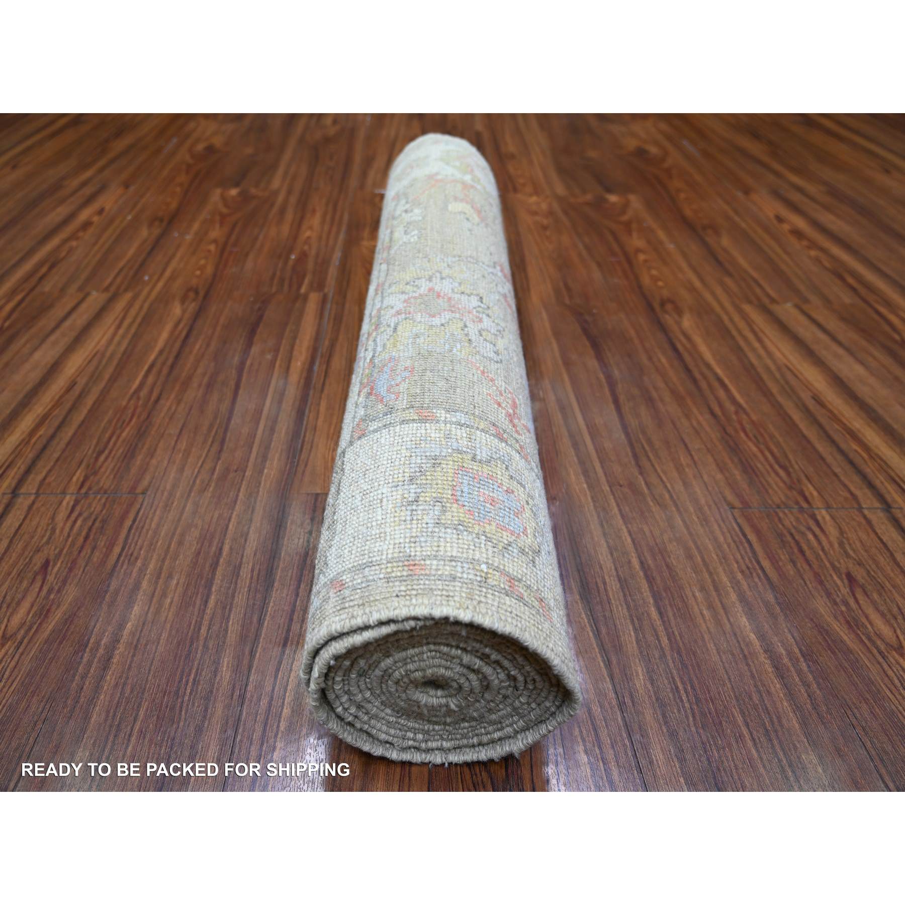 Oushak-And-Peshawar-Hand-Knotted-Rug-369965
