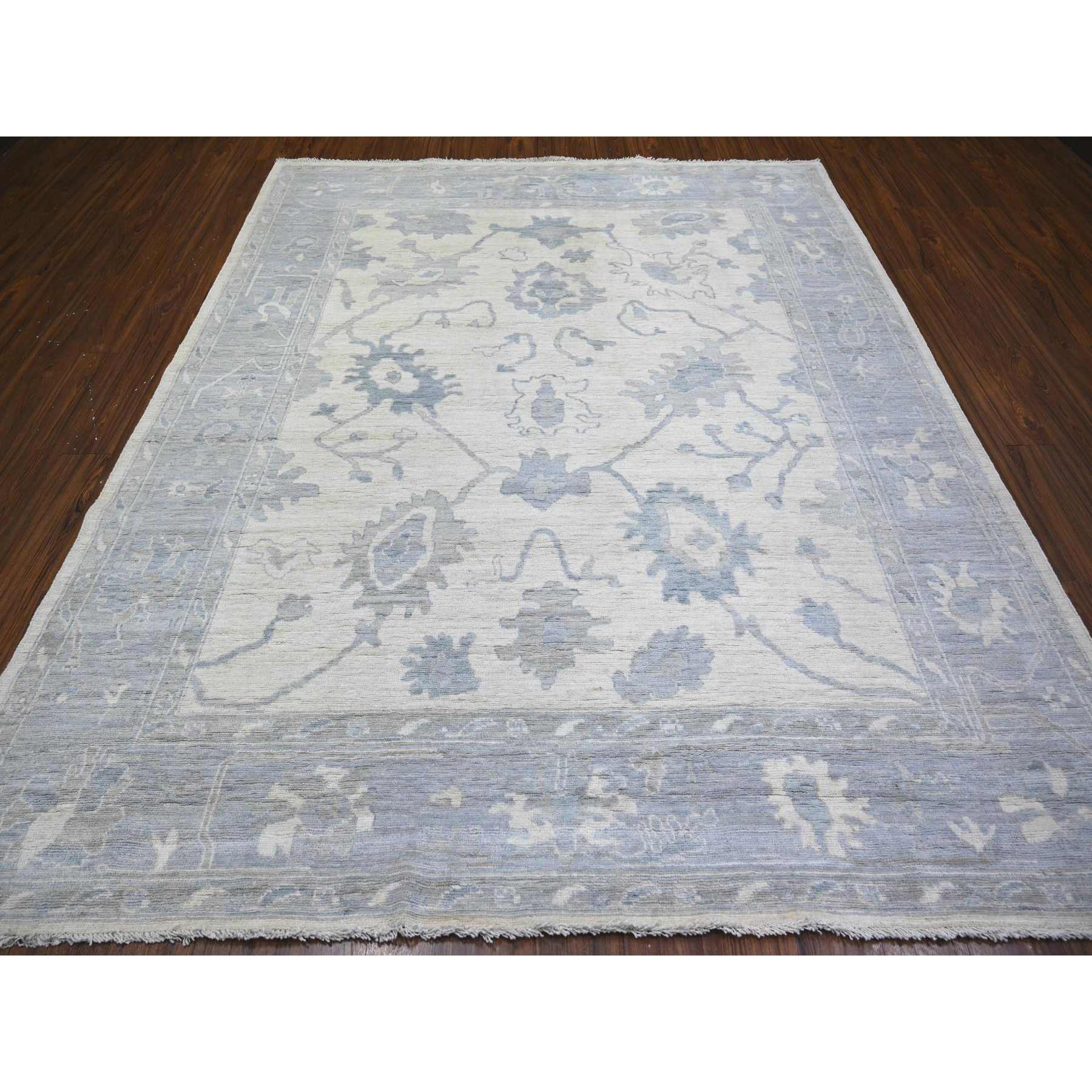 Oushak-And-Peshawar-Hand-Knotted-Rug-370075