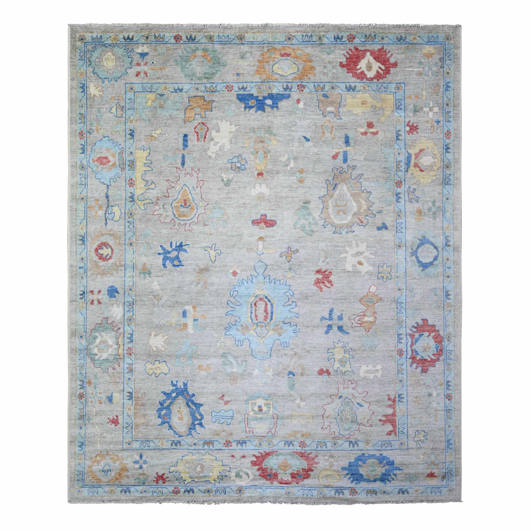 Oushak-And-Peshawar-Hand-Knotted-Rug-370110