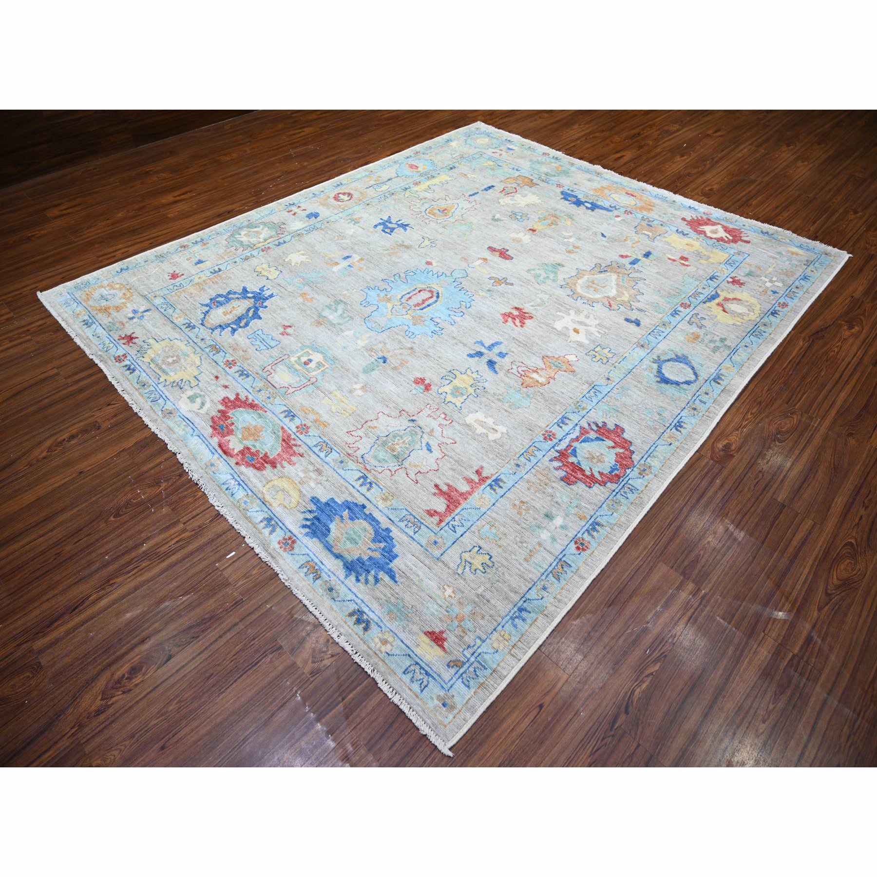 Oushak-And-Peshawar-Hand-Knotted-Rug-370110