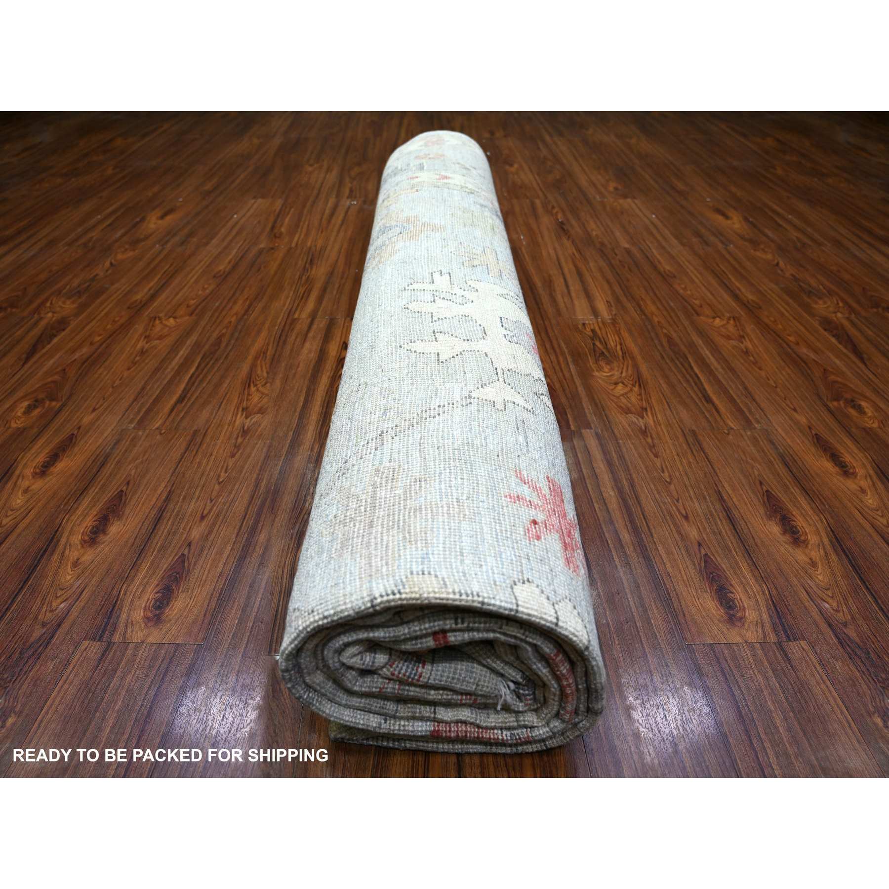 Oushak-And-Peshawar-Hand-Knotted-Rug-370205
