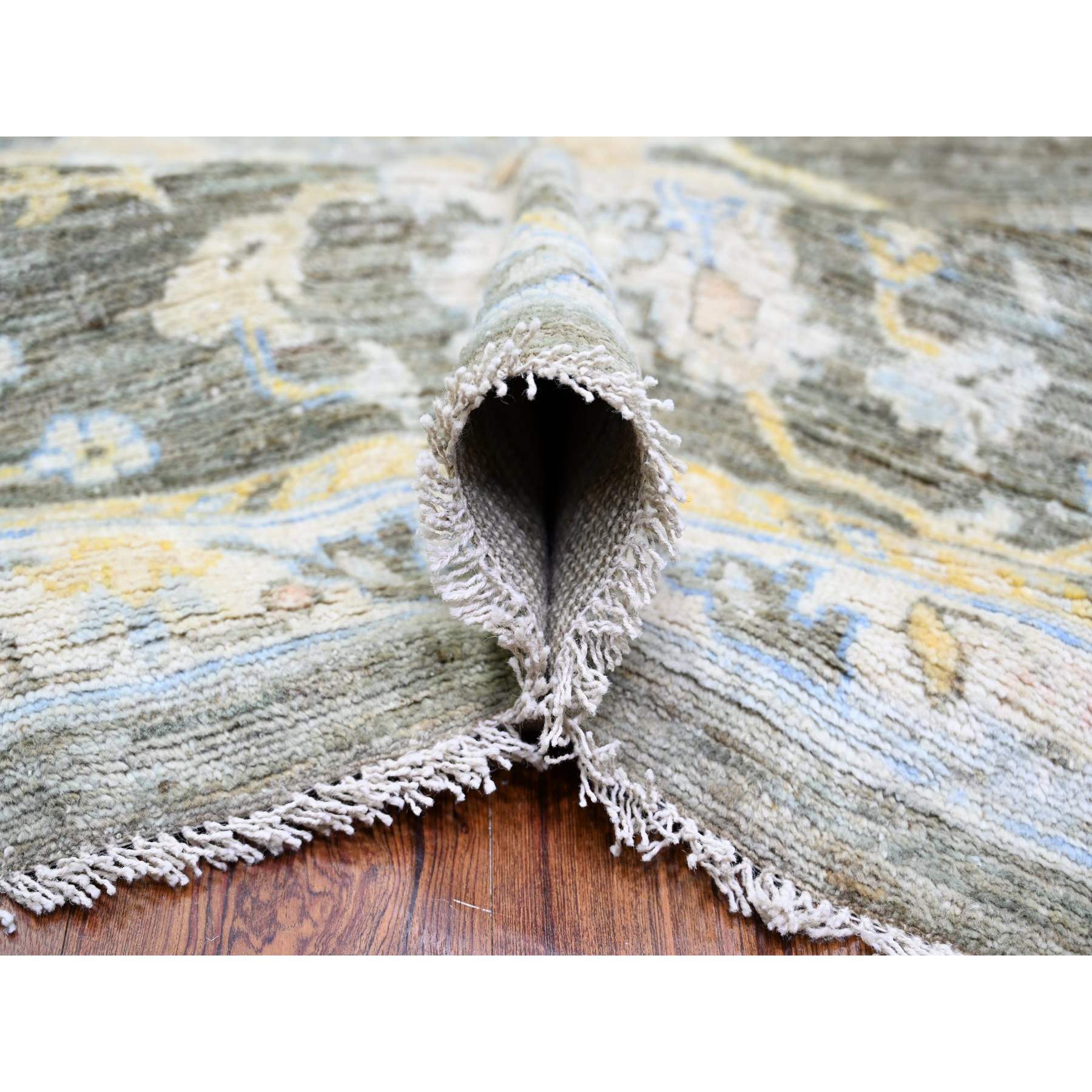 Oushak-And-Peshawar-Hand-Knotted-Rug-370215