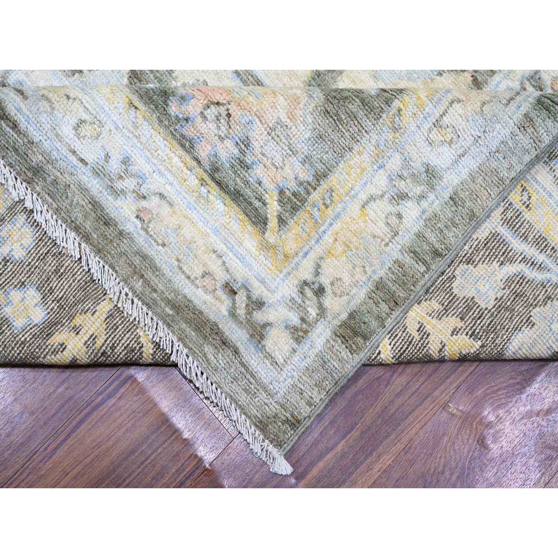 Oushak-And-Peshawar-Hand-Knotted-Rug-370215