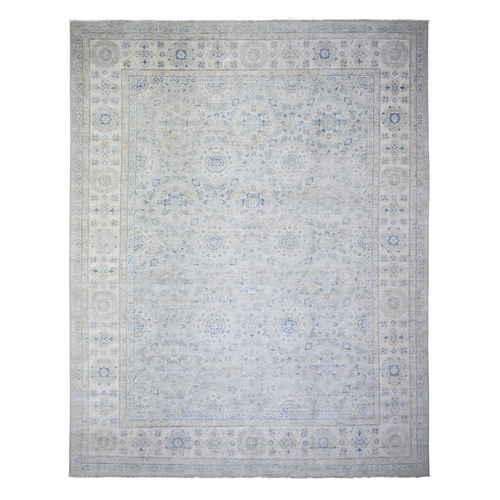 Oushak-And-Peshawar-Hand-Knotted-Rug-370280
