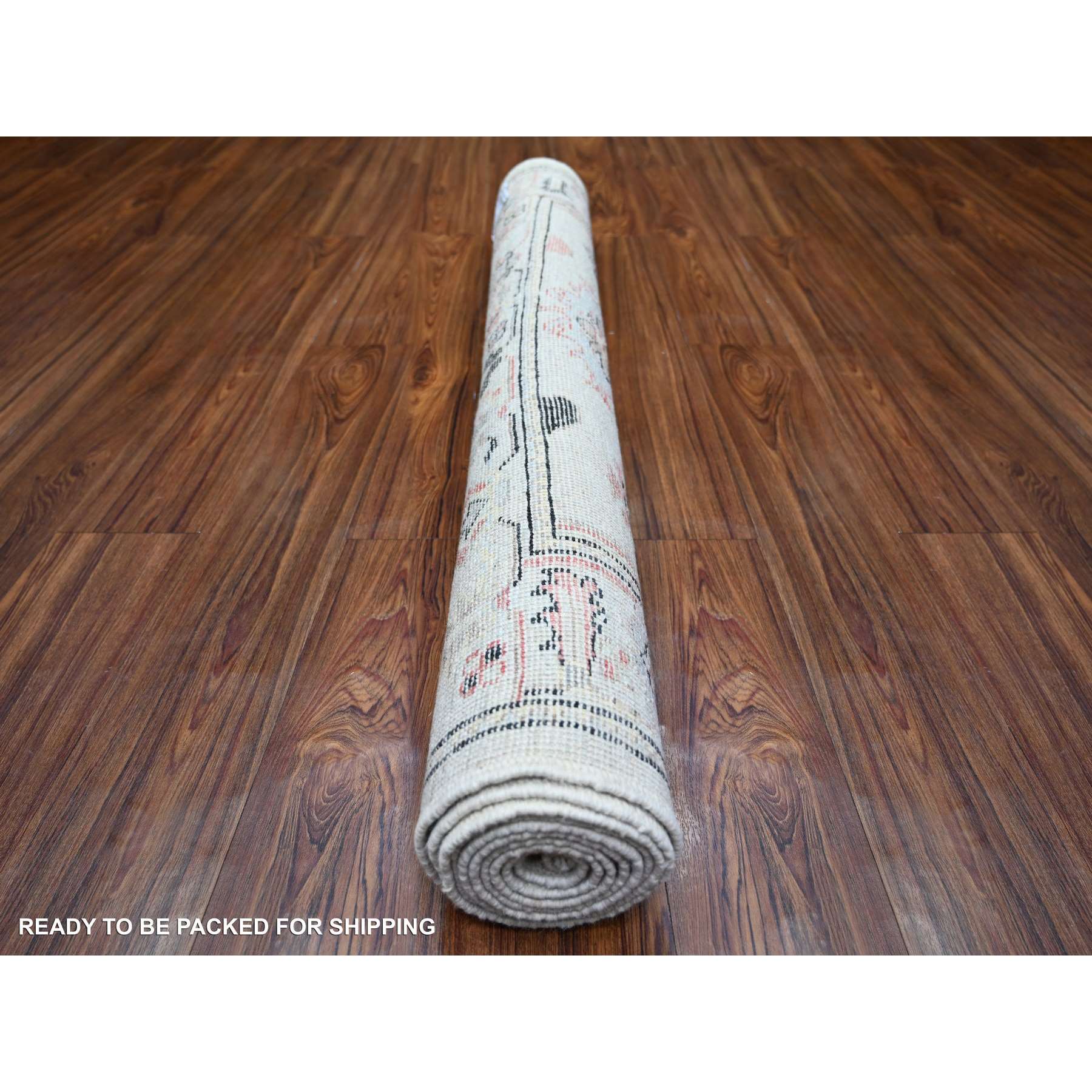 Oushak-And-Peshawar-Hand-Knotted-Rug-370365