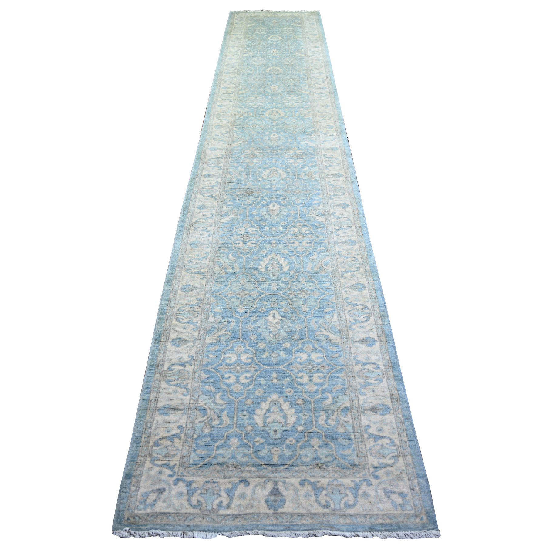Oushak-And-Peshawar-Hand-Knotted-Rug-370665