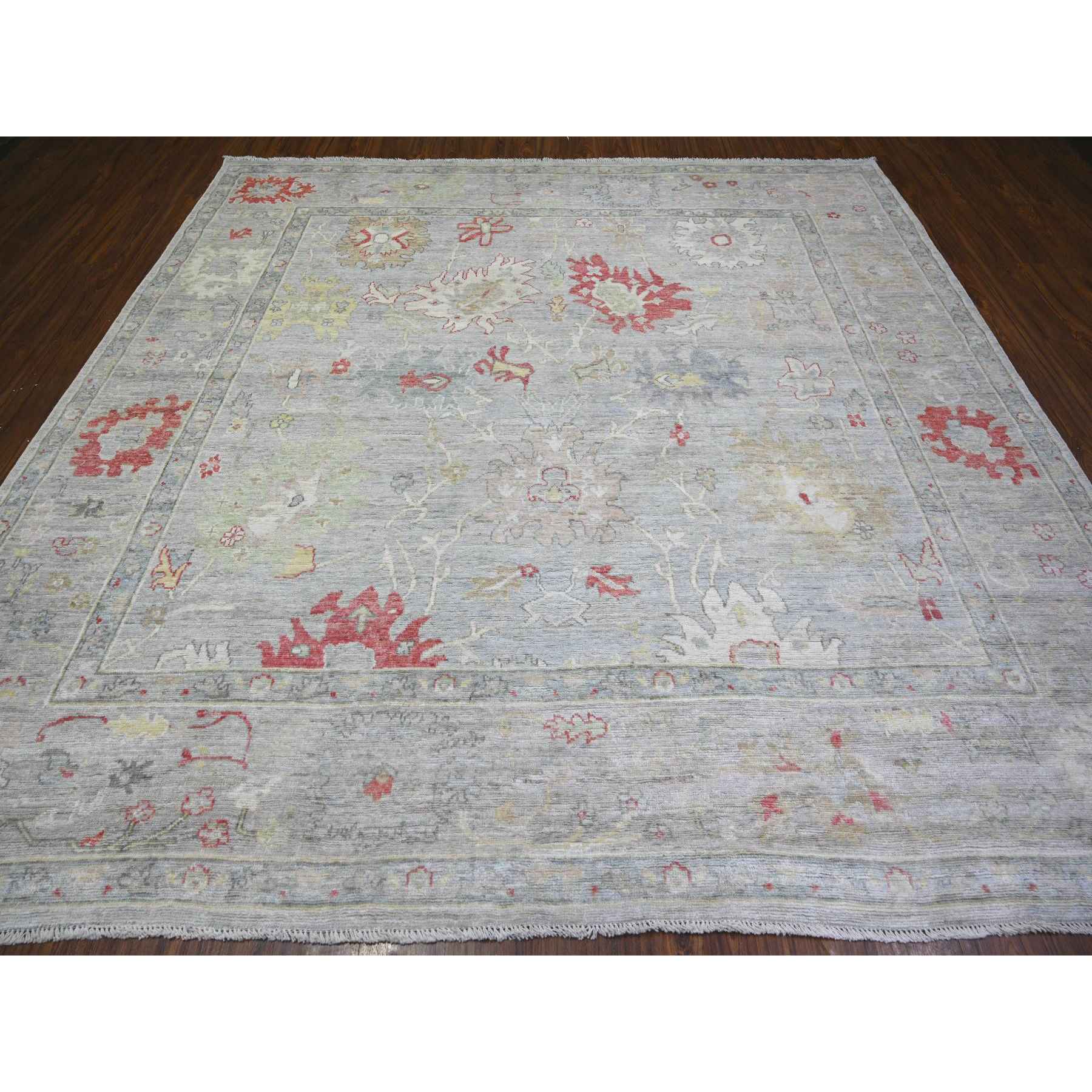 Oushak-And-Peshawar-Hand-Knotted-Rug-370860
