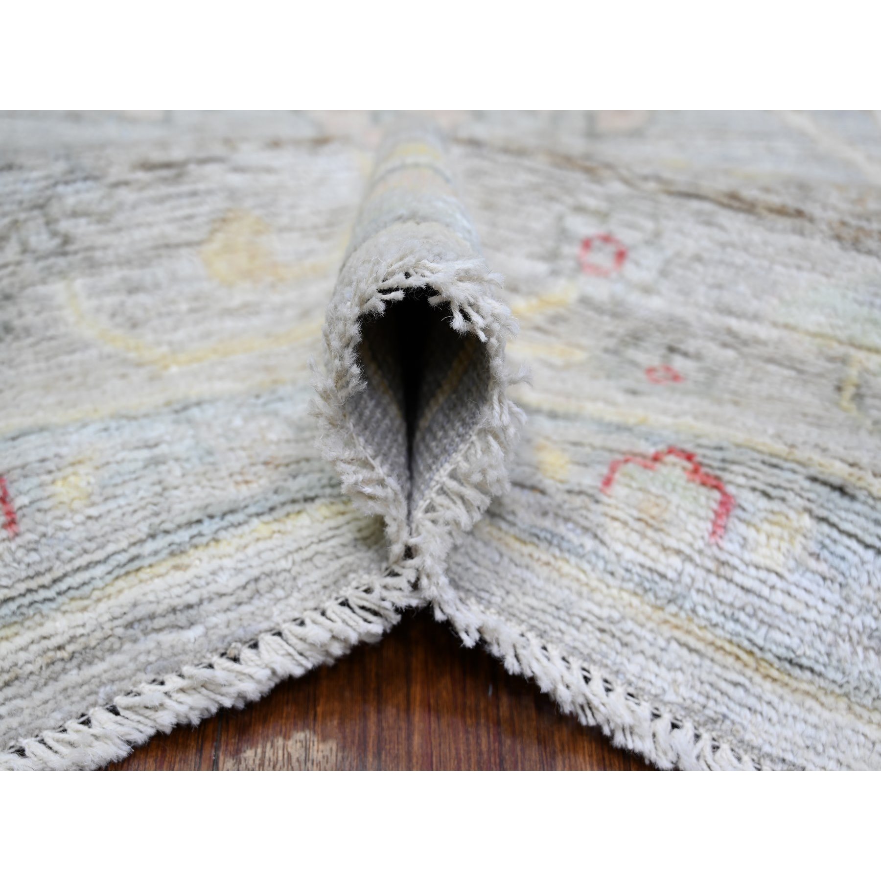 Oushak-And-Peshawar-Hand-Knotted-Rug-370860